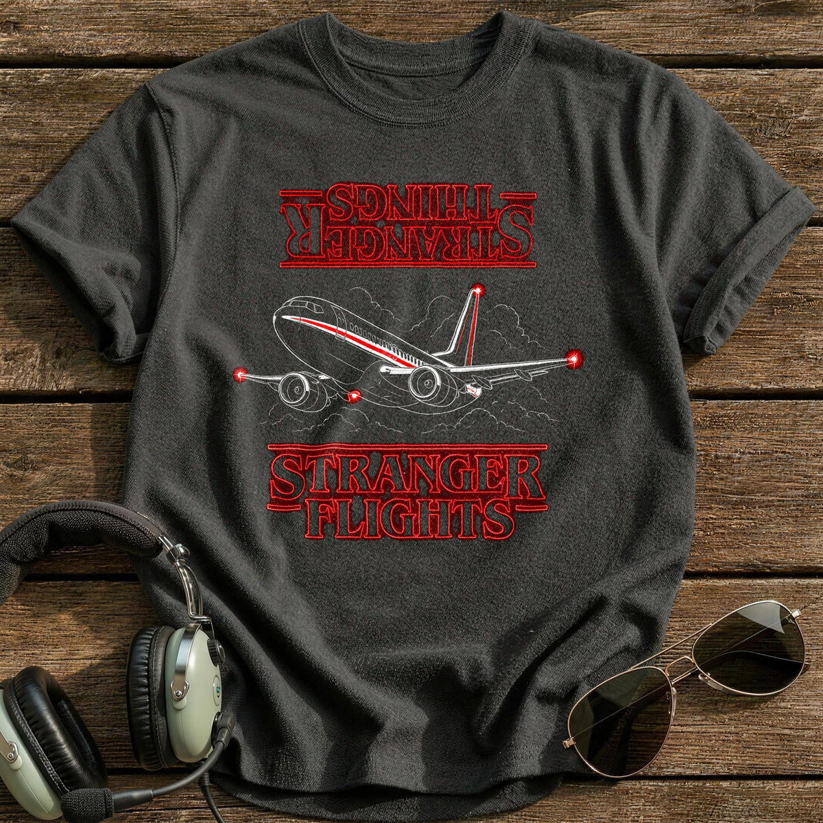 Stranger Flights T-Shirt - Charcoal