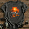 Sunset Bomber T-Shirt - Charcoal