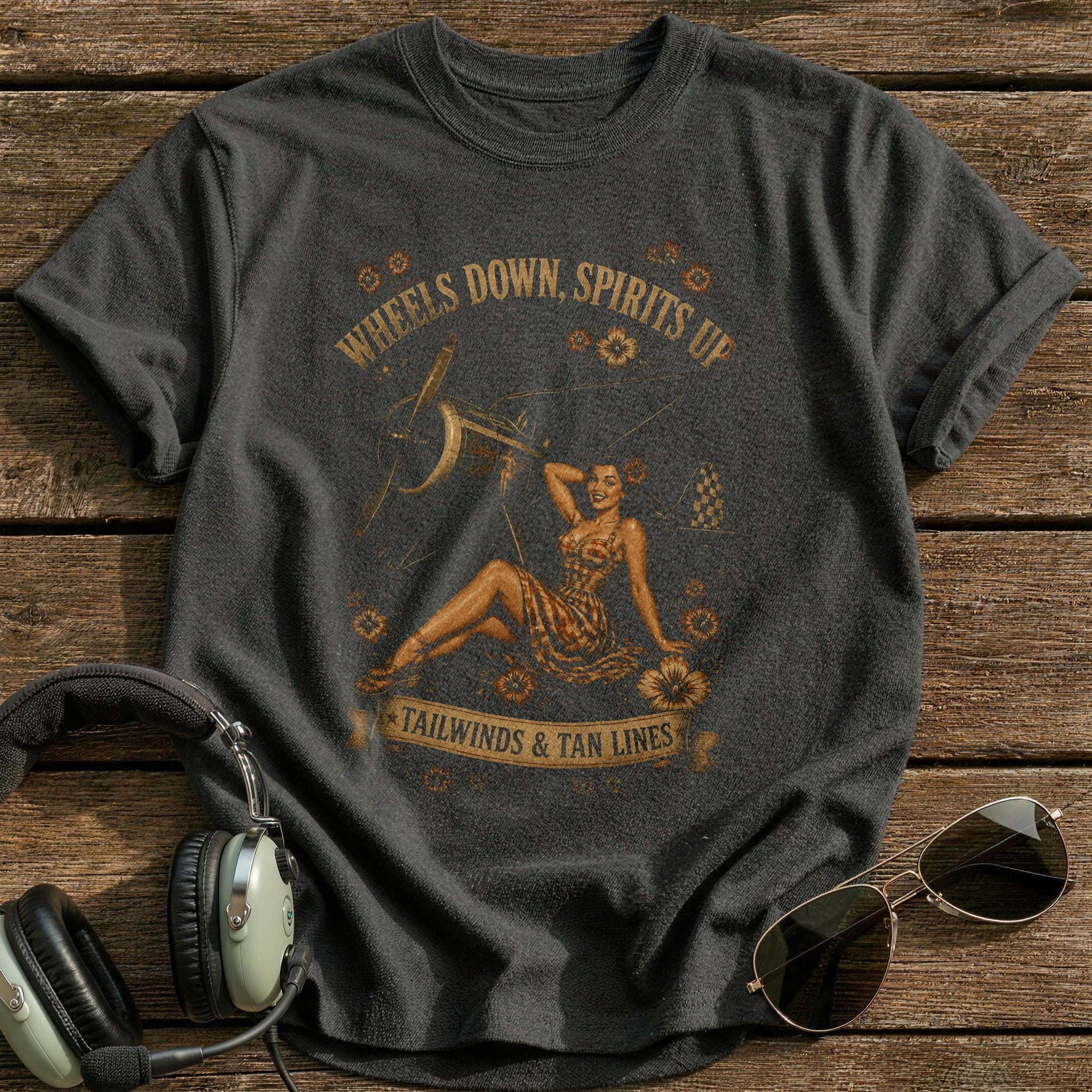 Tailwinds & Tan Lines T-Shirt - Charcoal