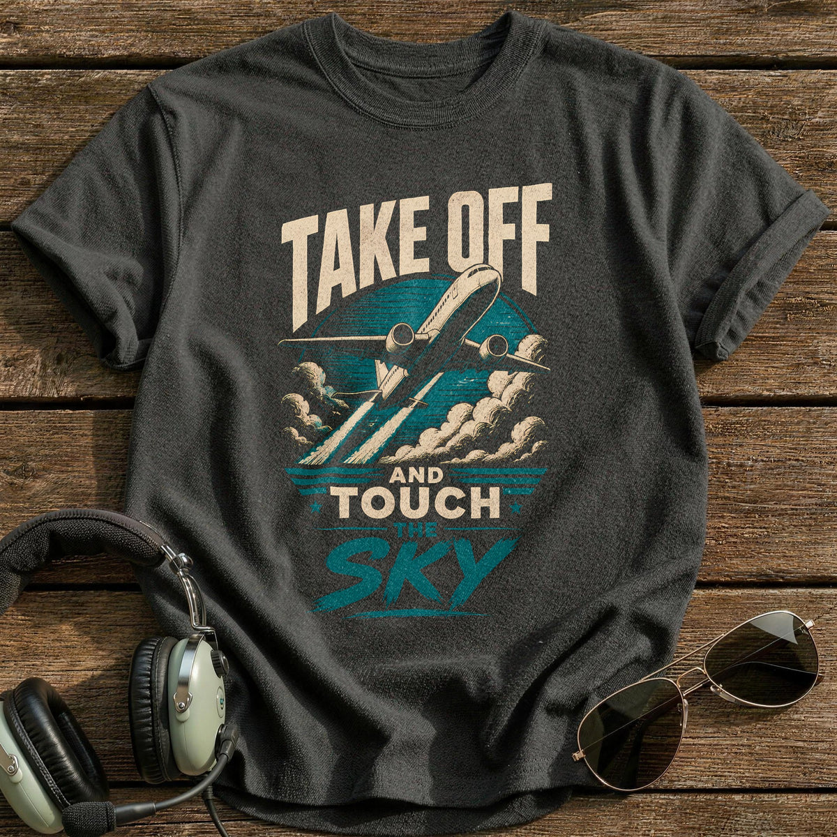 Take Off Touch Sky 41 T-Shirt - Charcoal