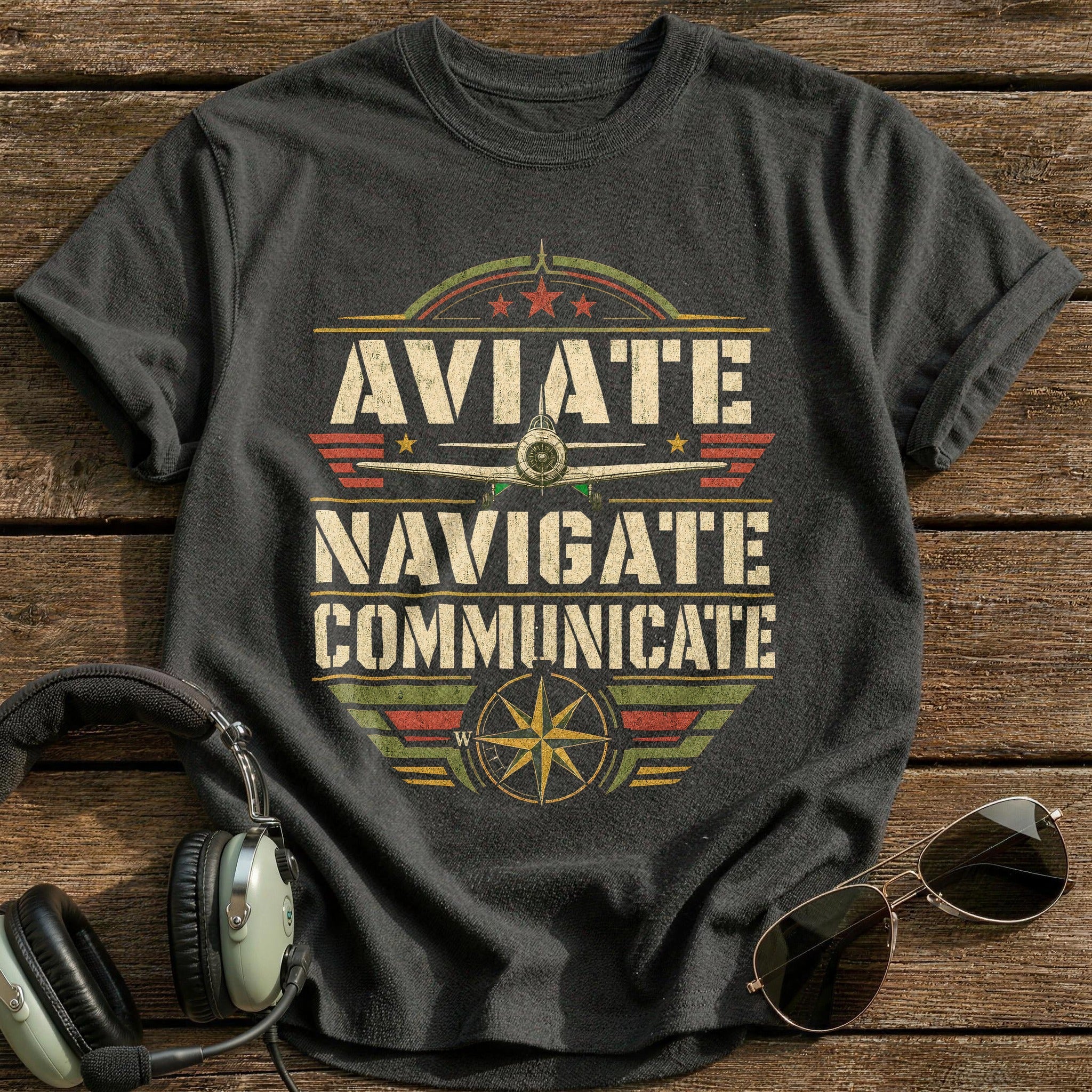 The Aviator's Trinity T-Shirt - Charcoal