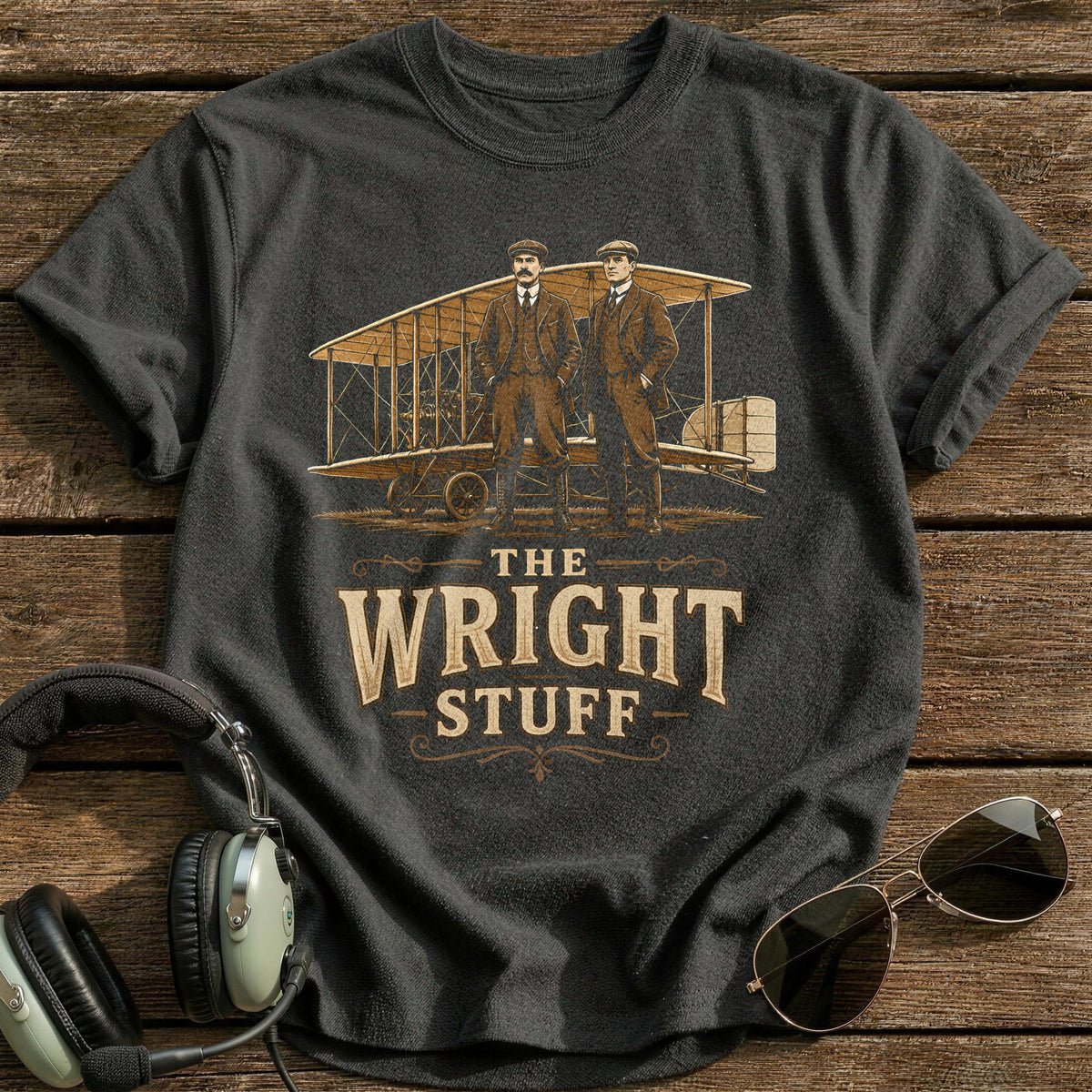The Wright Stuff T-Shirt - Charcoal