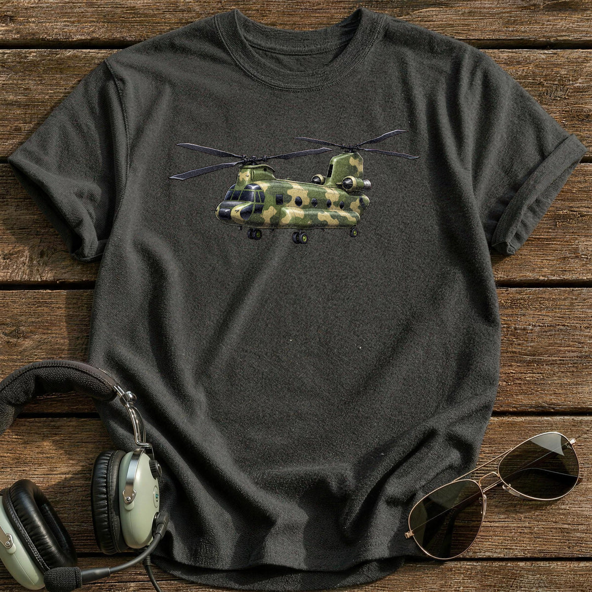 Transport Helicopter 92 T-Shirt - Charcoal