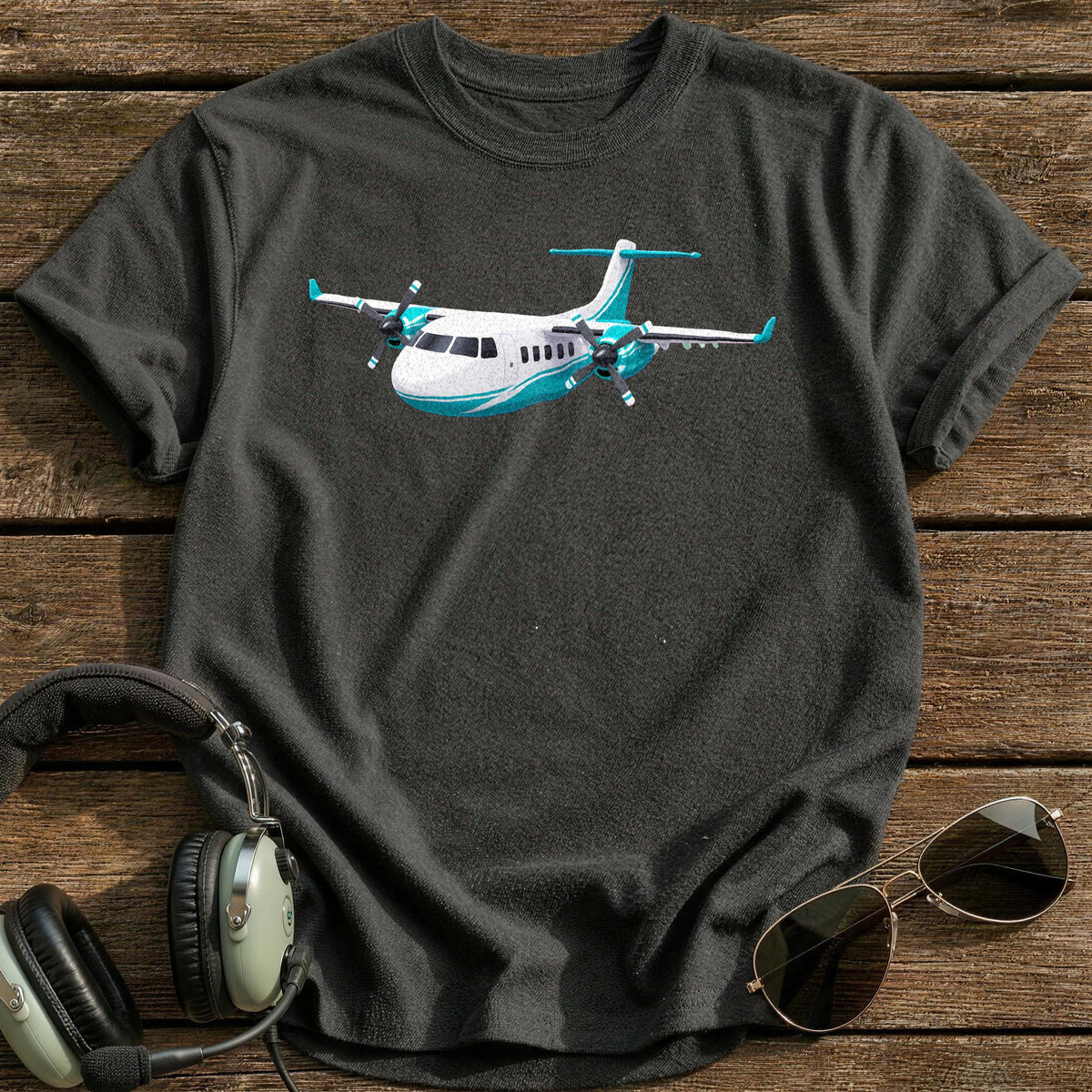 Turboprop 80 T-Shirt - Charcoal
