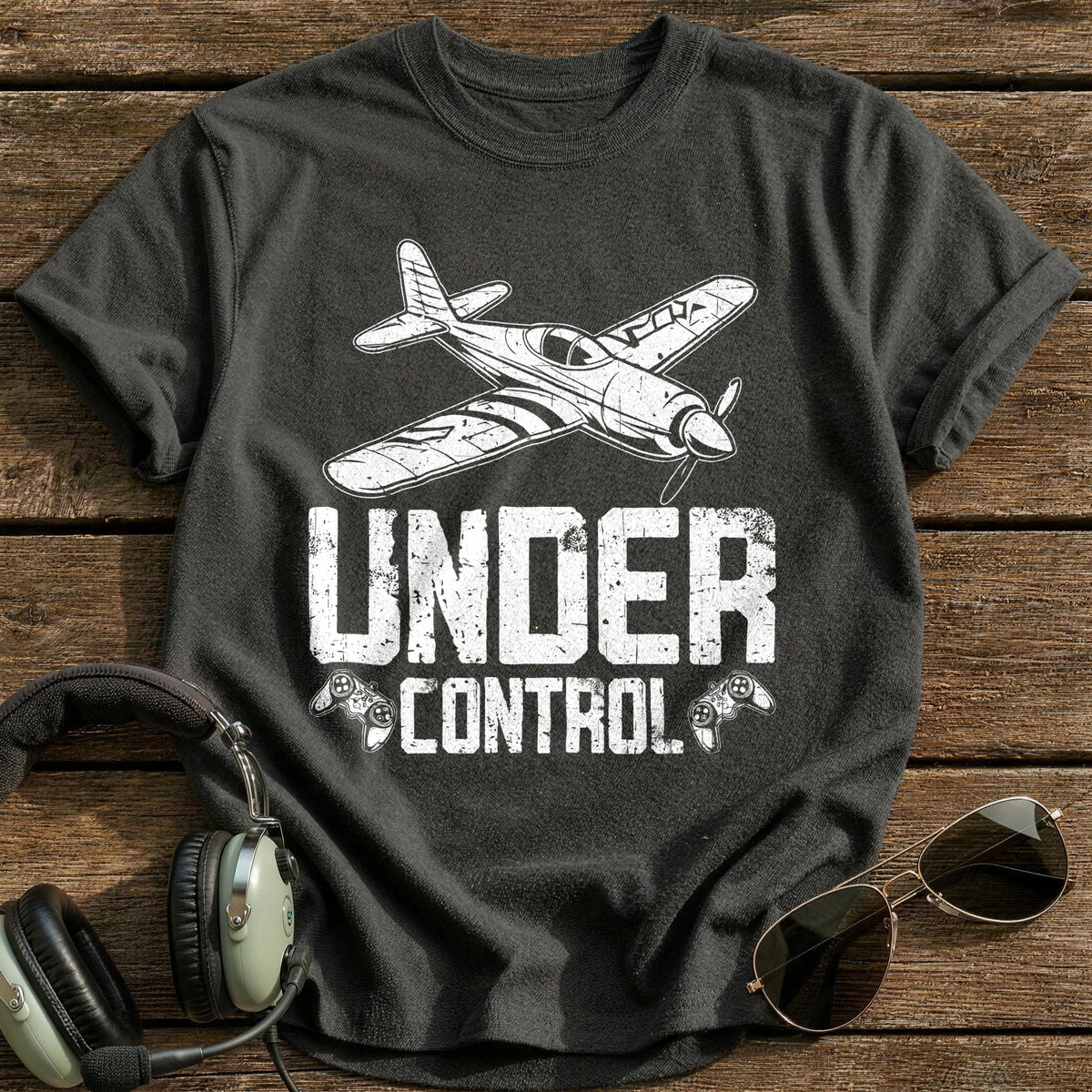Under Control RC Plane T-Shirt - Charcoal