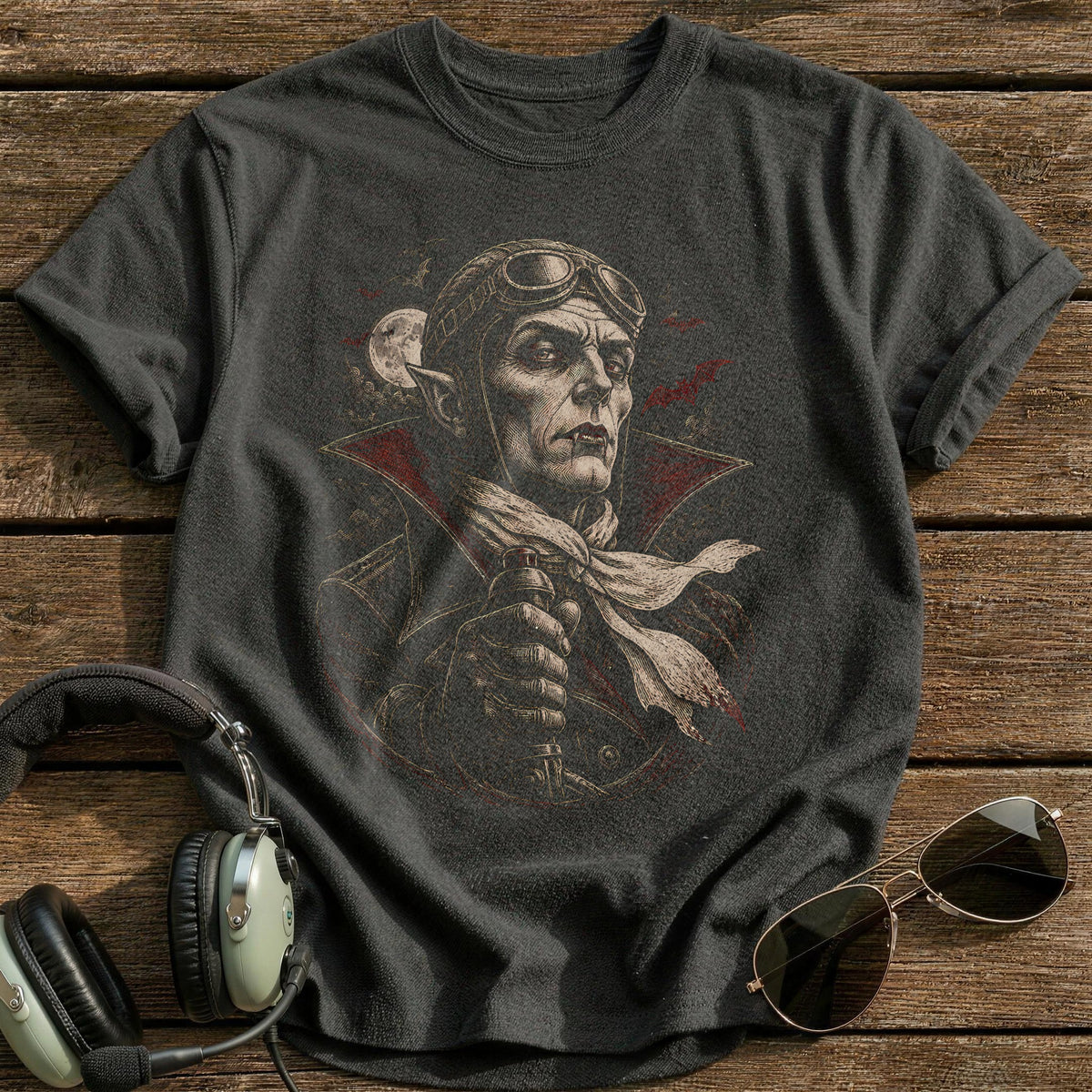 Vampire Etched 98 T-Shirt - Charcoal