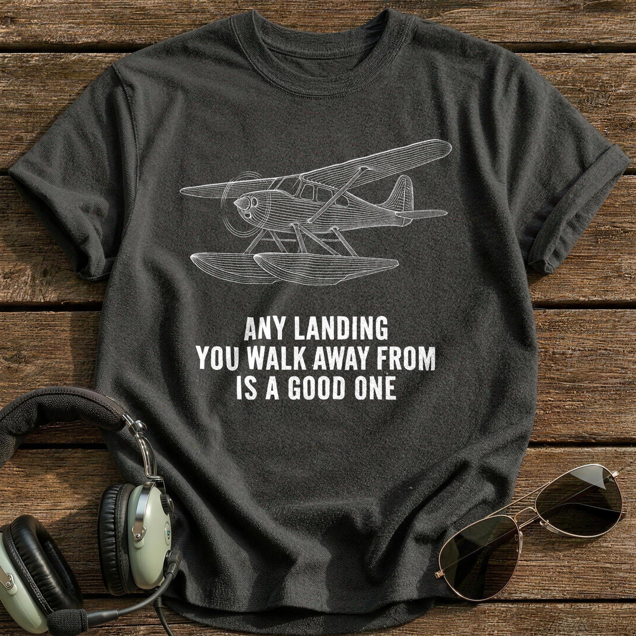 Walk Away Landing 78 T-Shirt - Charcoal
