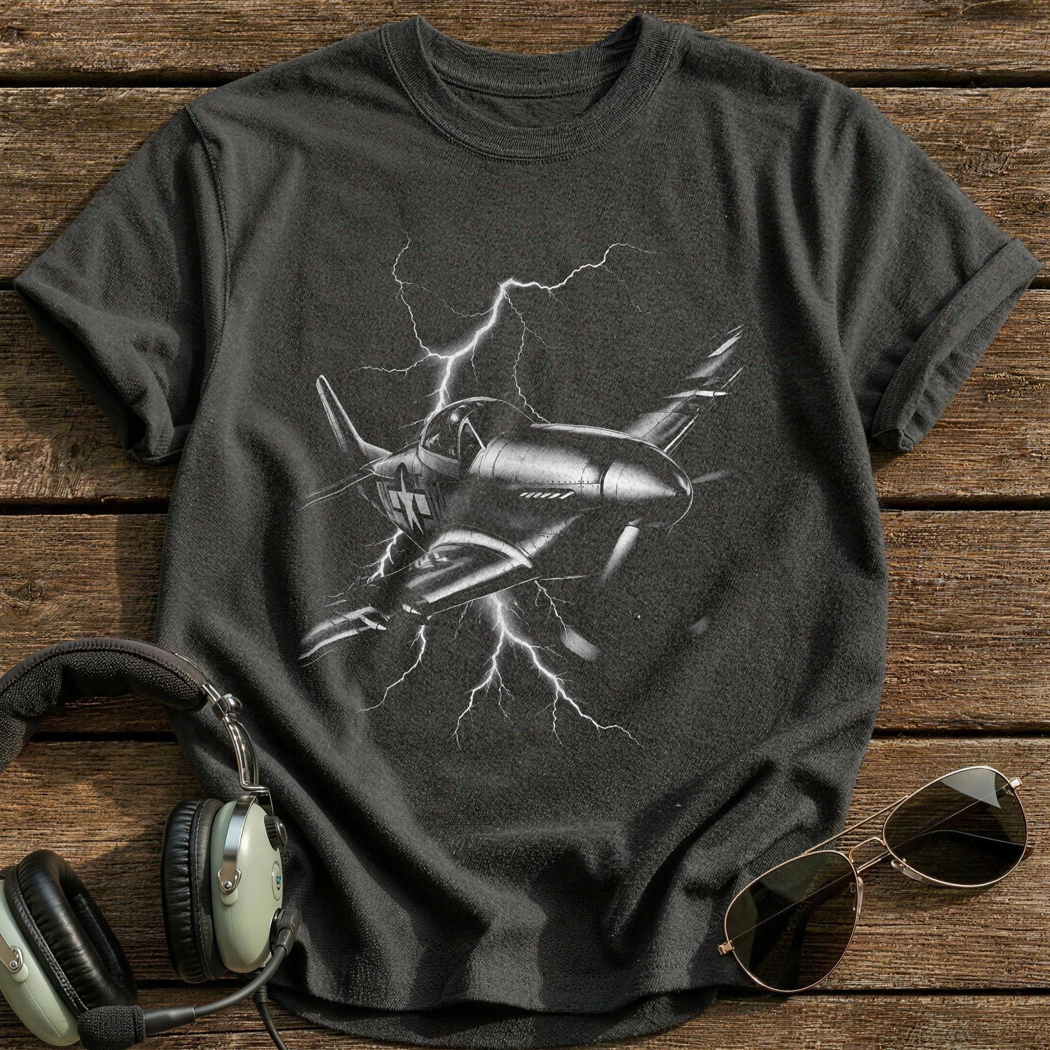 Warbird Lightning Storm T-Shirt - Charcoal