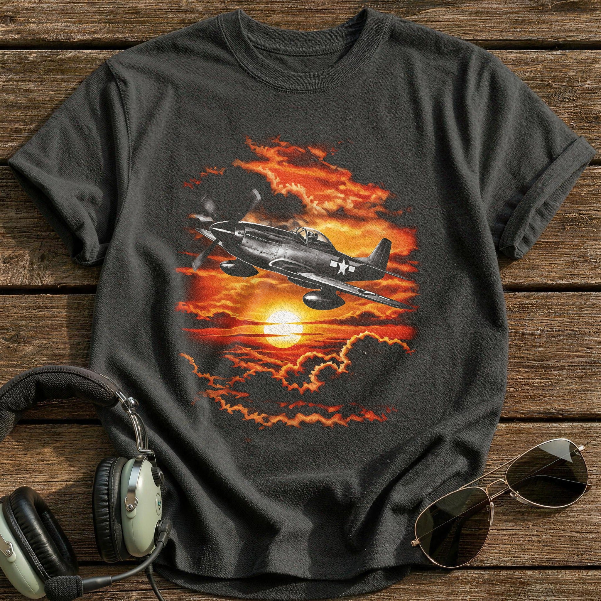 Warbird Sunset T-Shirt - Charcoal