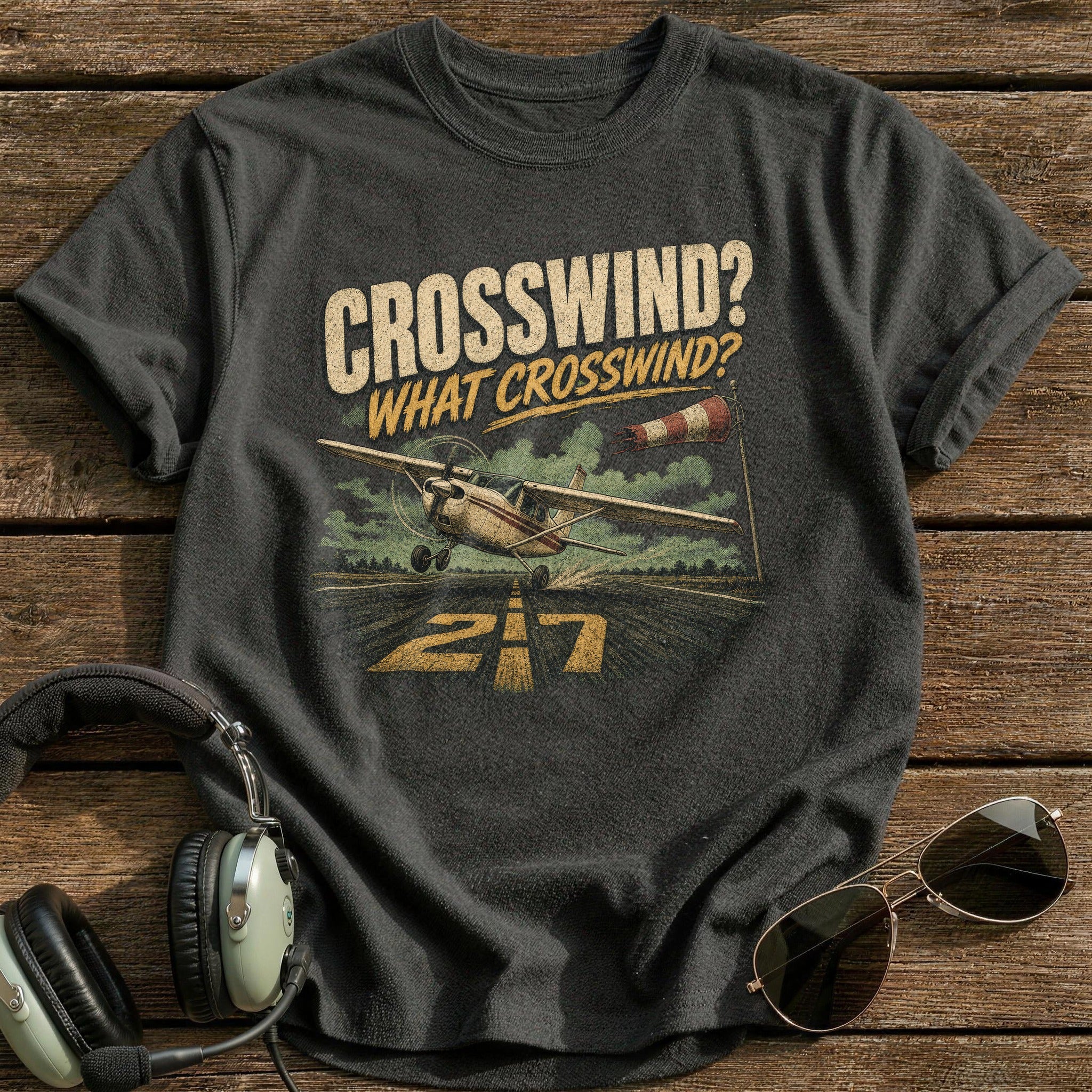 What Crosswind? T-Shirt - Charcoal