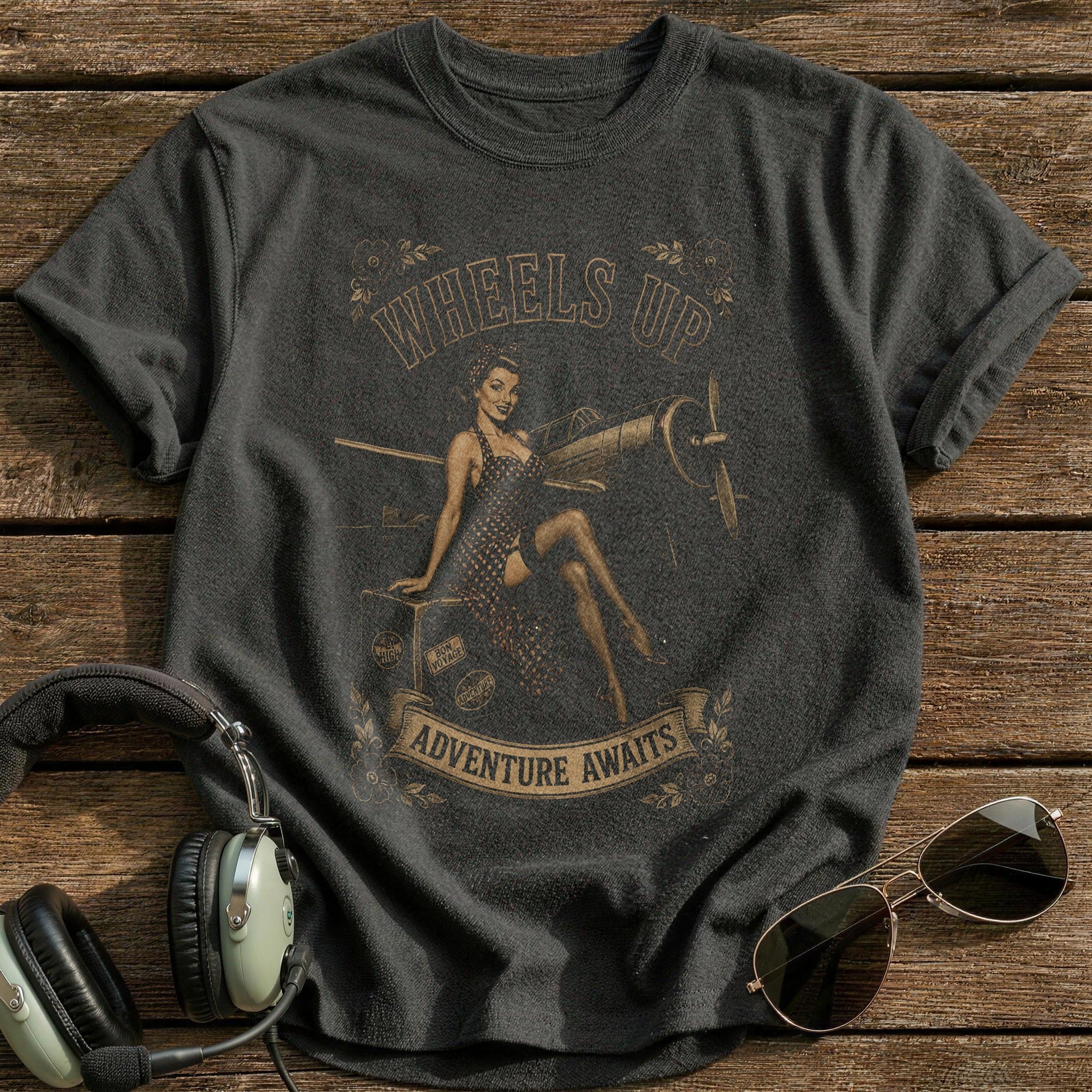 Wheels Up T-Shirt - Charcoal