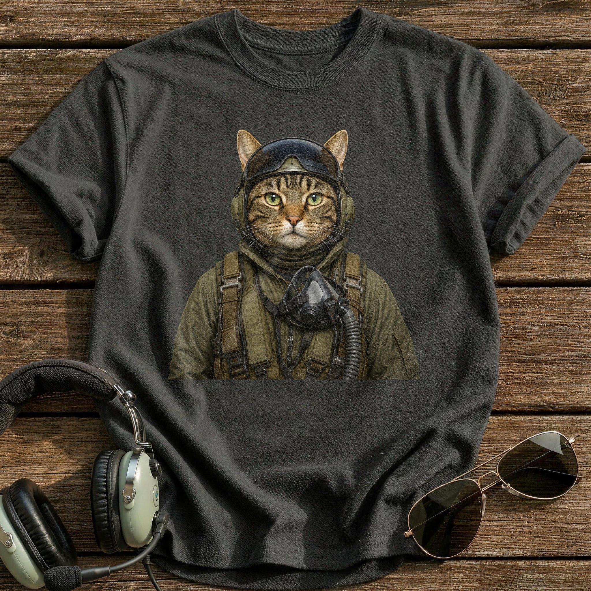 Whiskers & Wings T-Shirt - Charcoal