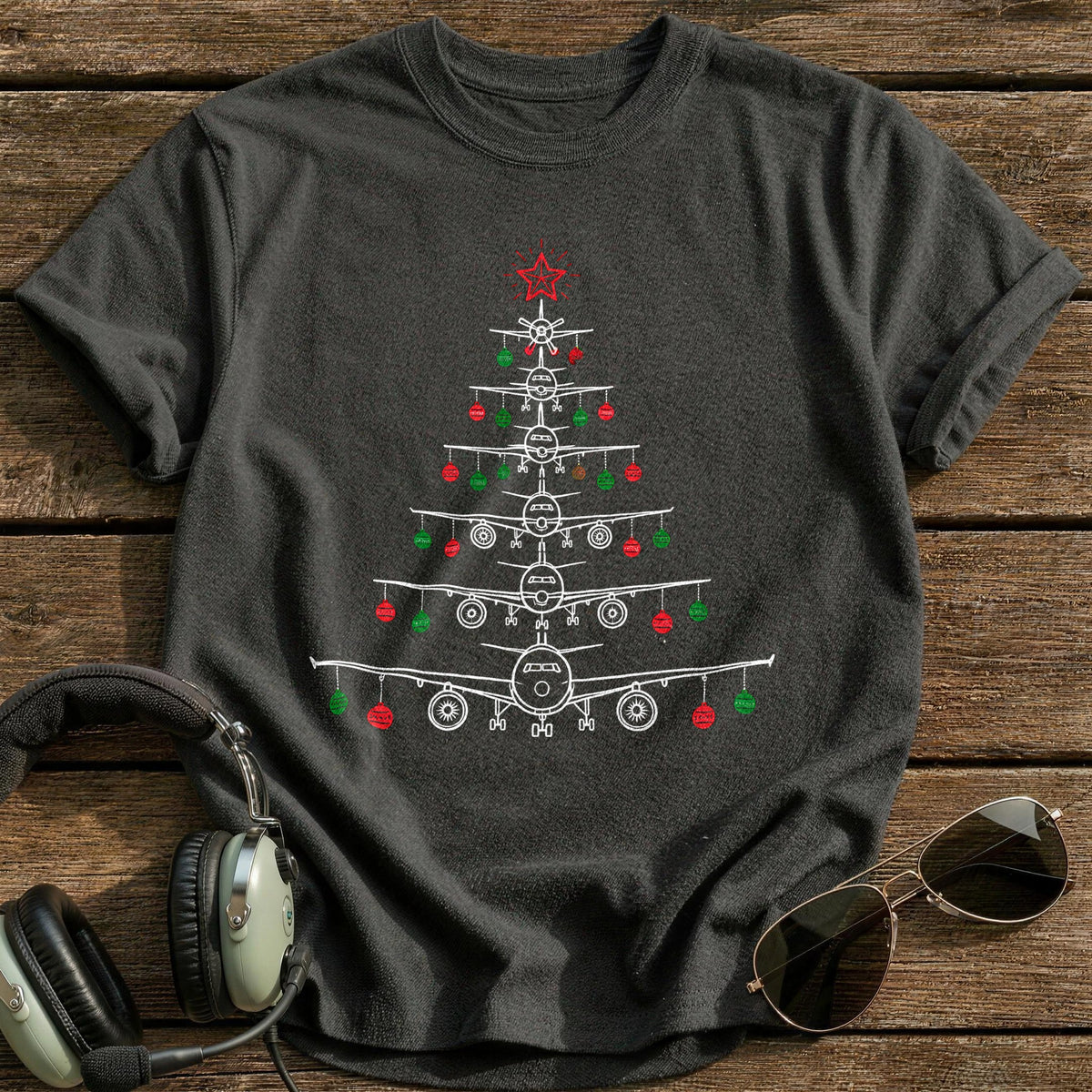 Whiteline Plane Tree Baubles 69 T-Shirt - Charcoal