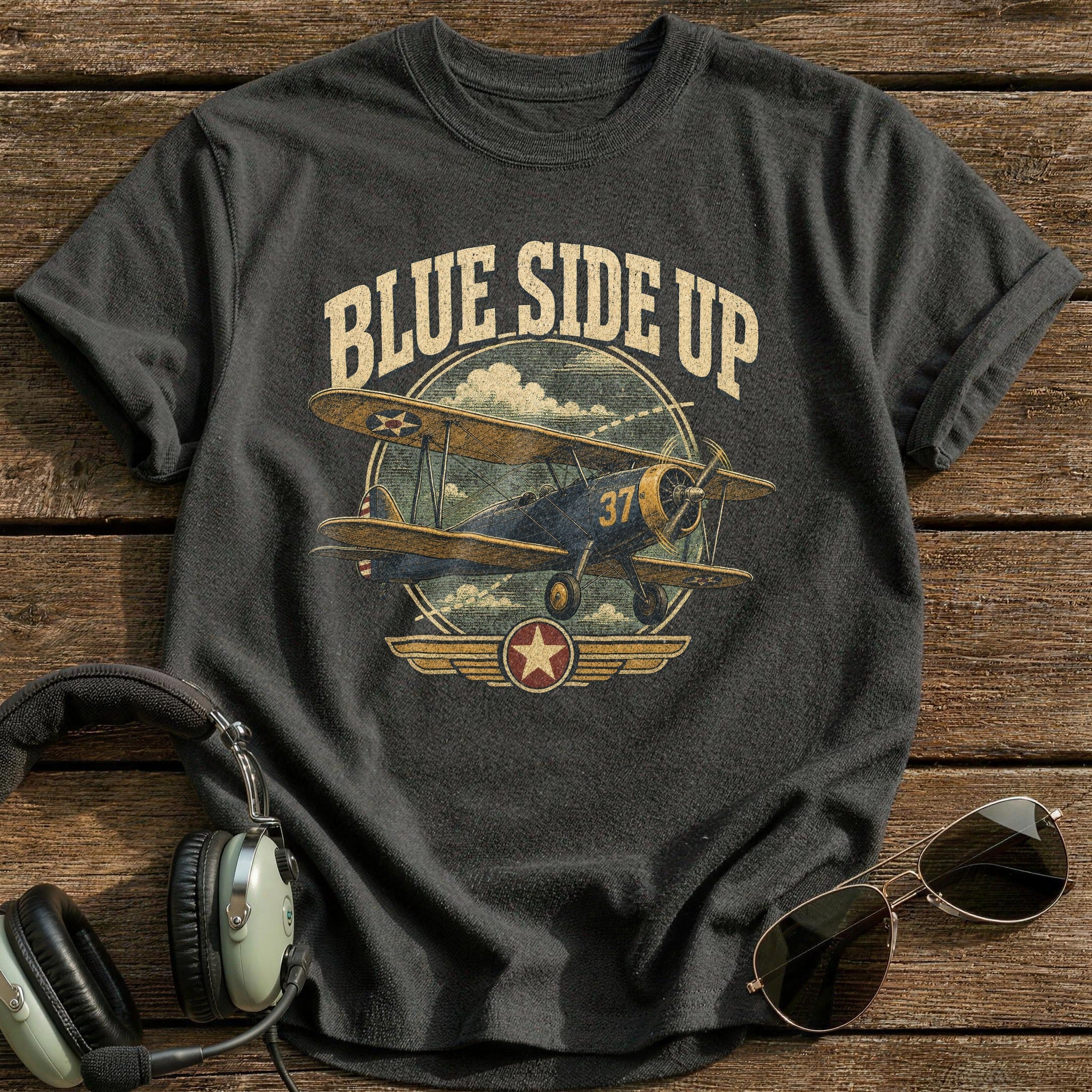 Wings and Whiskey T-Shirt - Charcoal