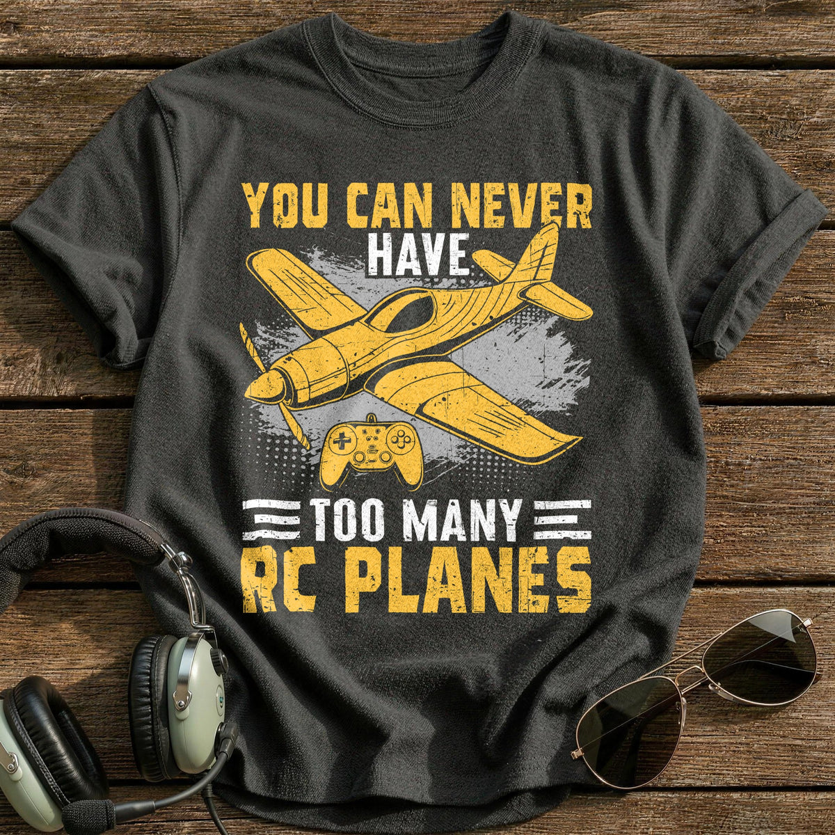 You Can Never Have Too Many RC Planes 2 T-Shirt - Charcoal