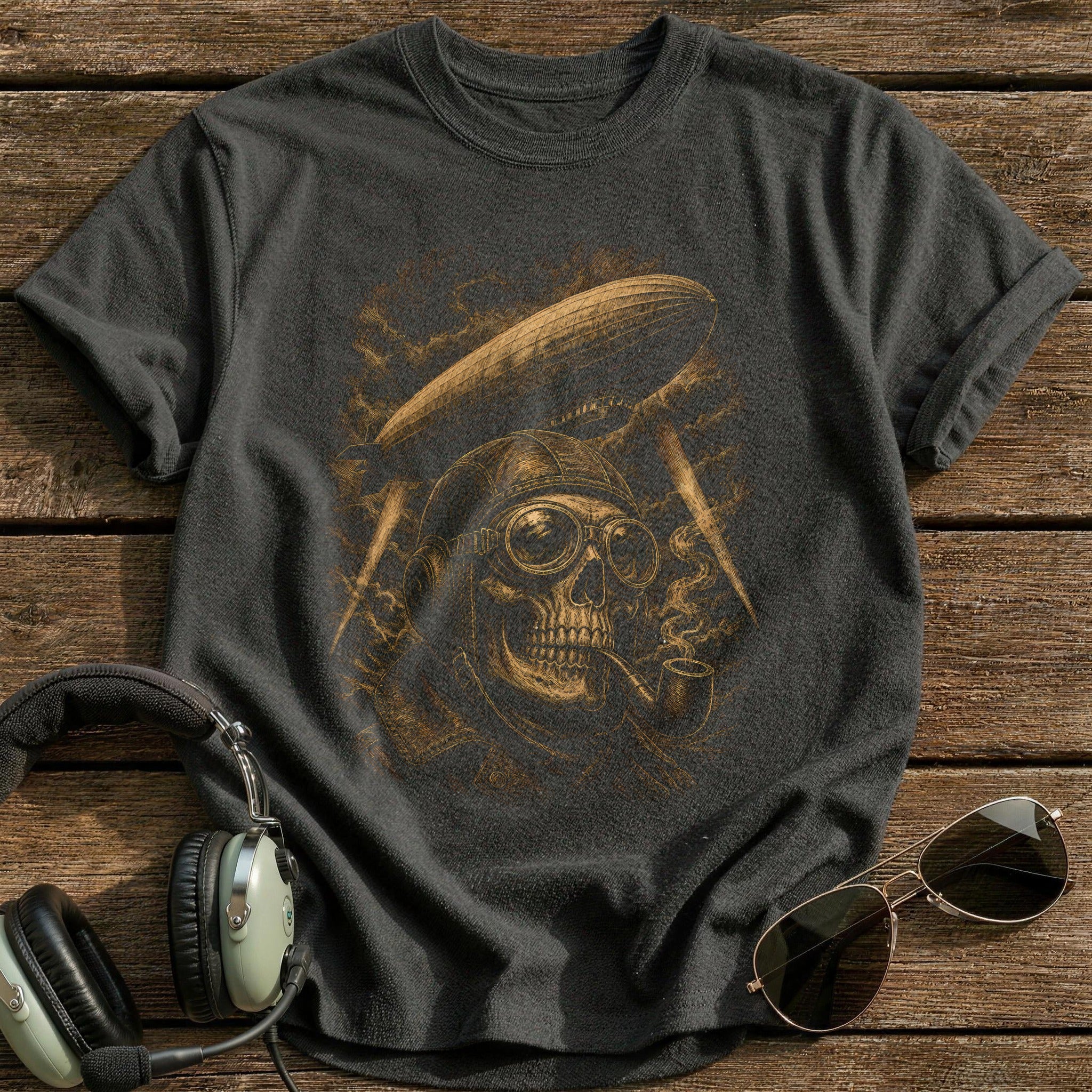 Zeppelin Searchlights 99 T-Shirt - Charcoal