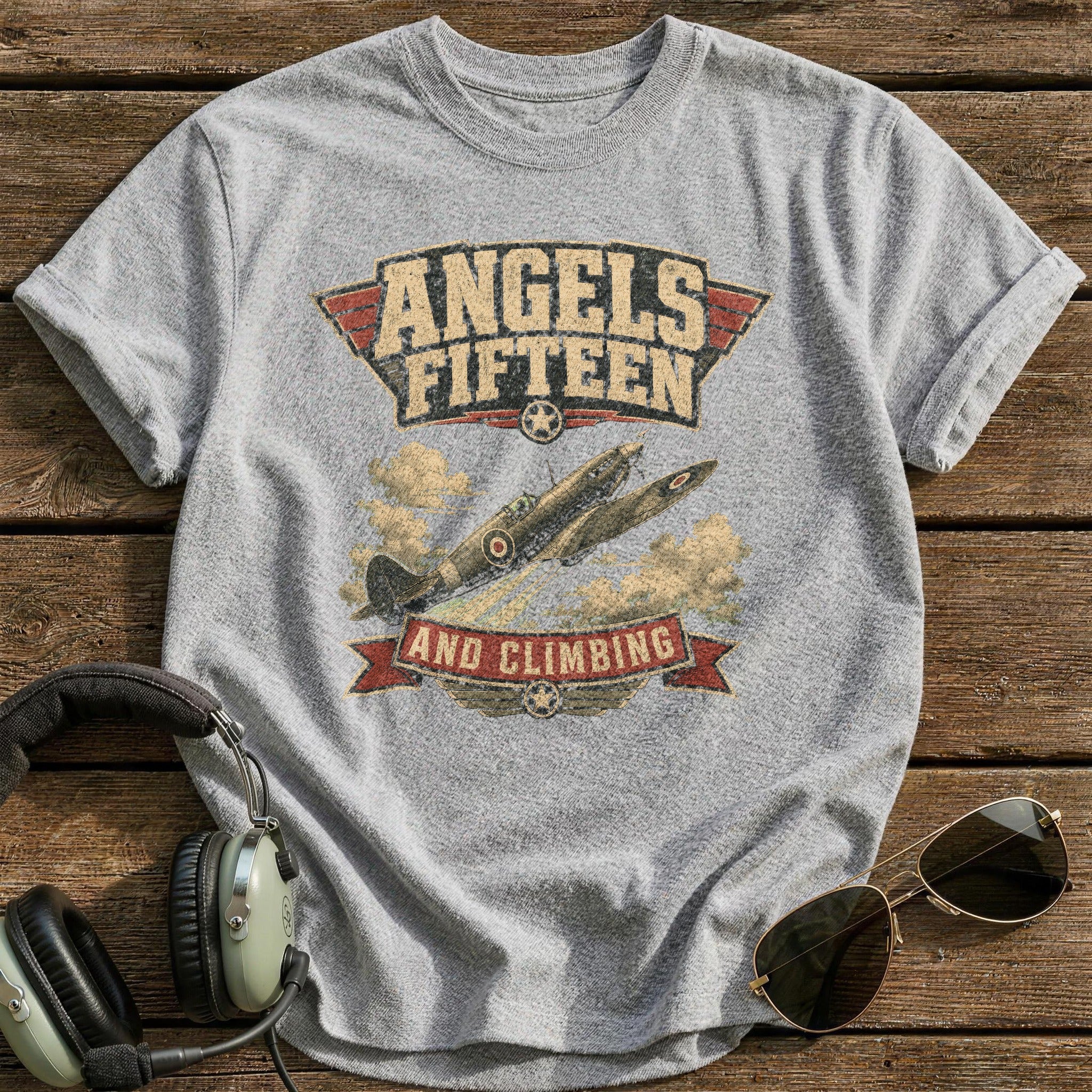 Angels Fifteen and Climbing T-Shirt - Sport Grey