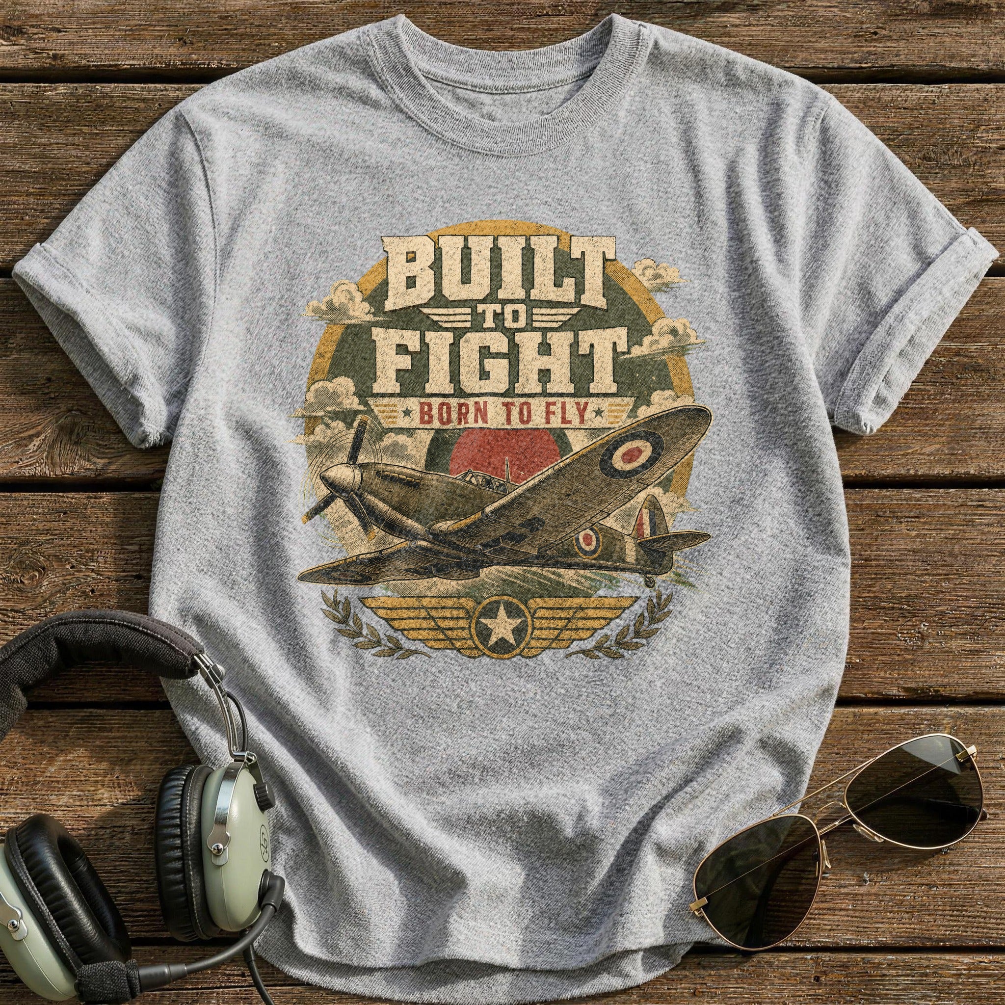 Built to Fight T-Shirt - Sport Grey