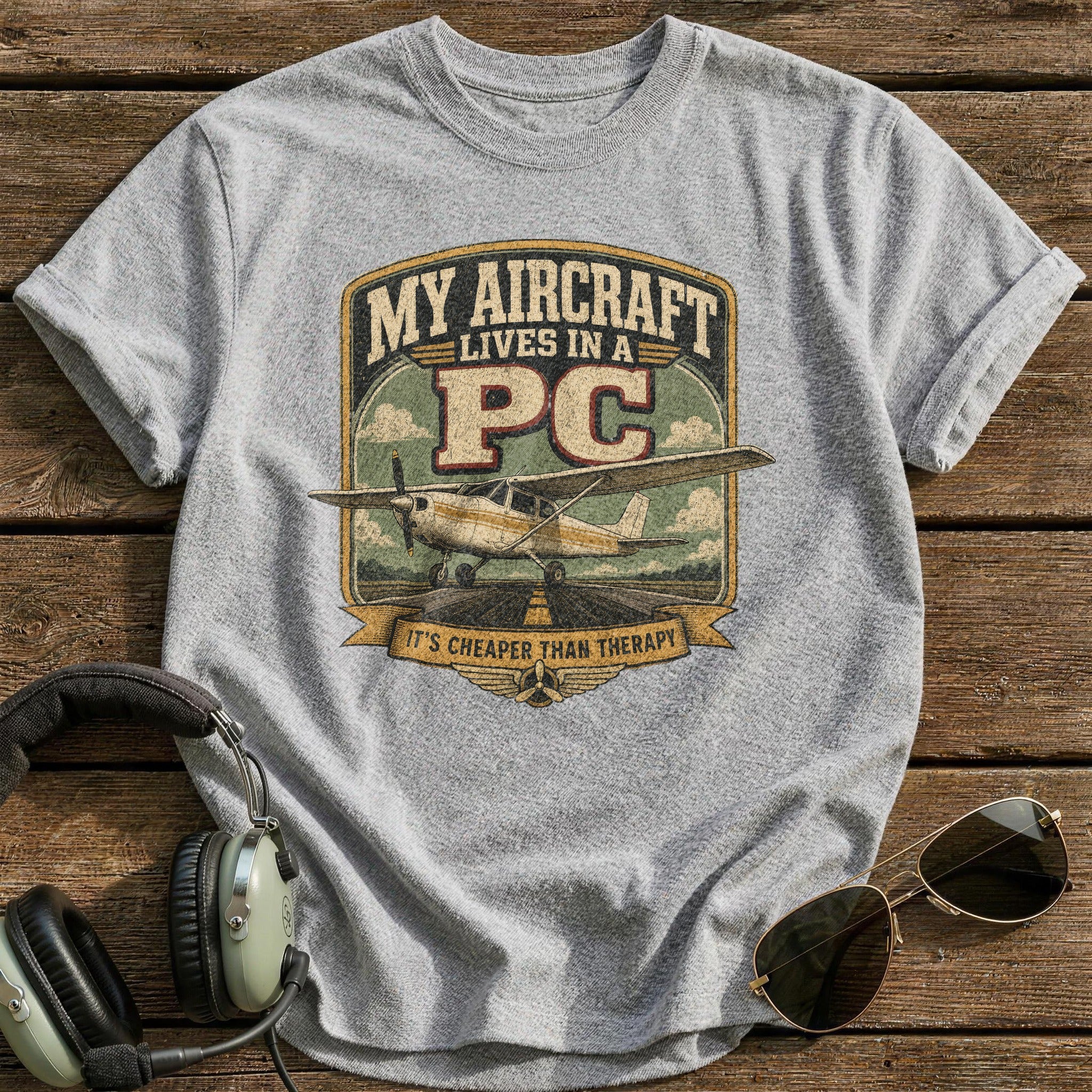 Cheaper Than Therapy T-Shirt - Sport Grey