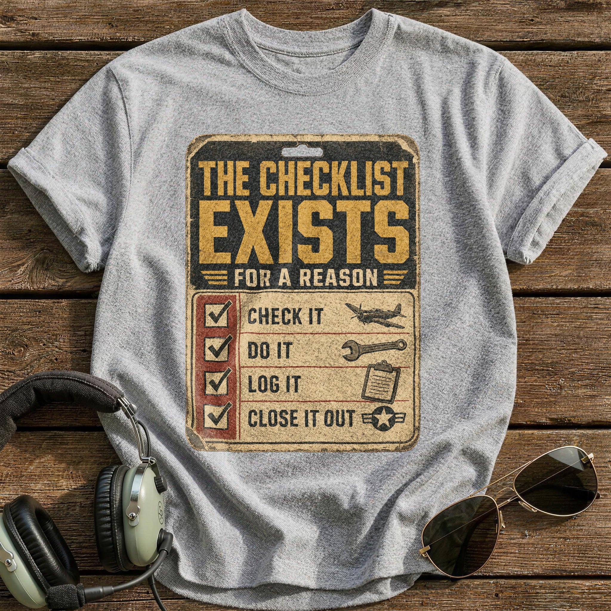 Checklist Protocol T-Shirt - Sport Grey