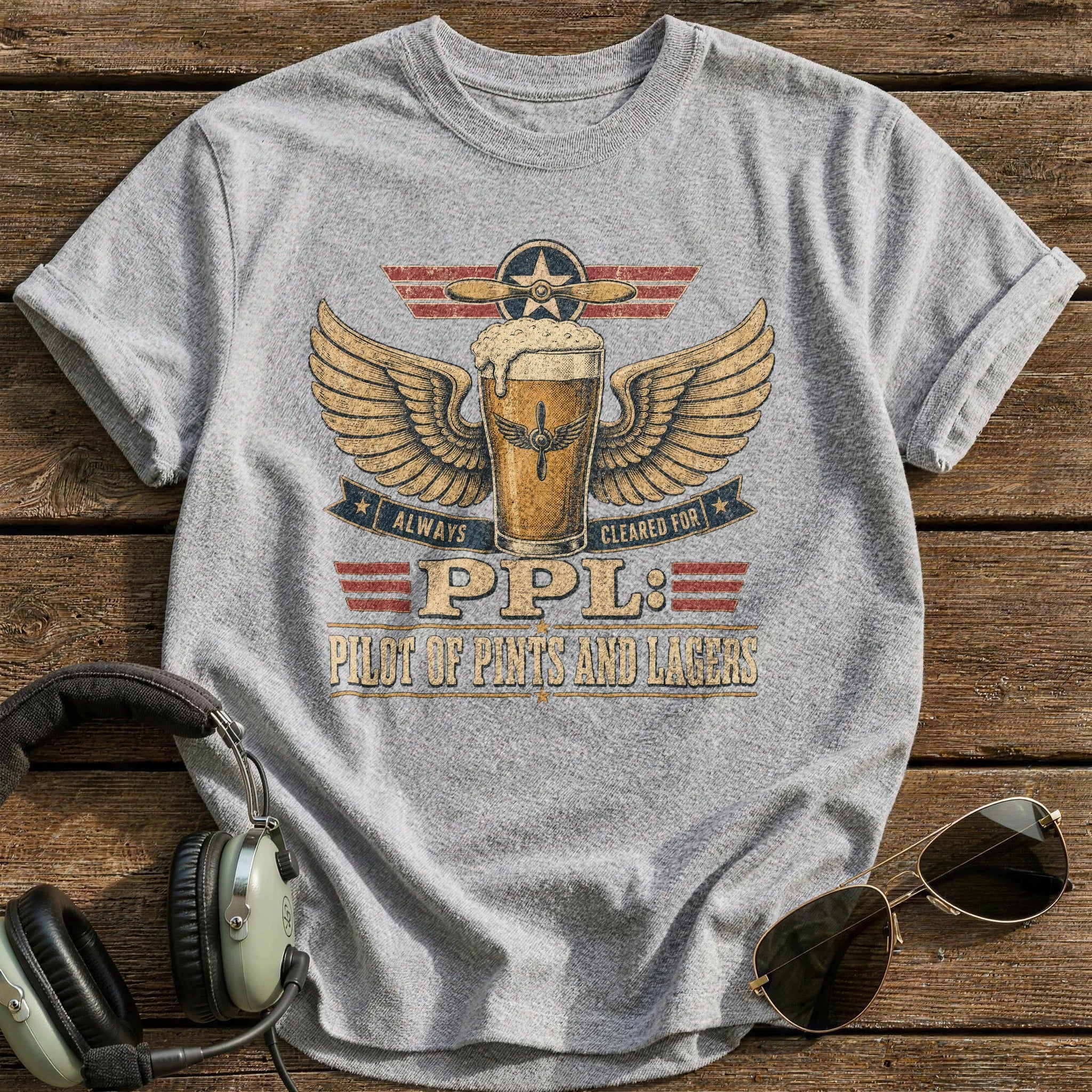 Cleared for Takeoff T-Shirt - Sport Grey