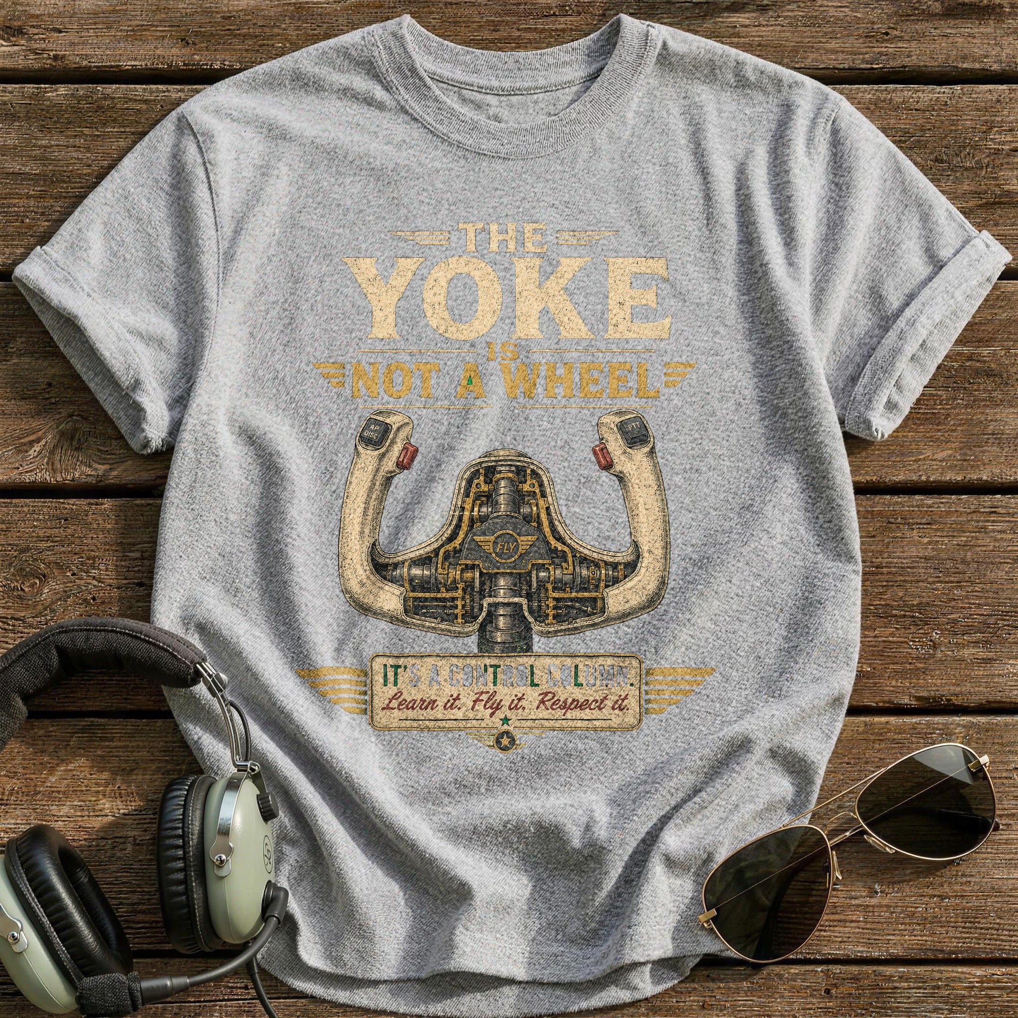 Control Column T-Shirt - Sport Grey