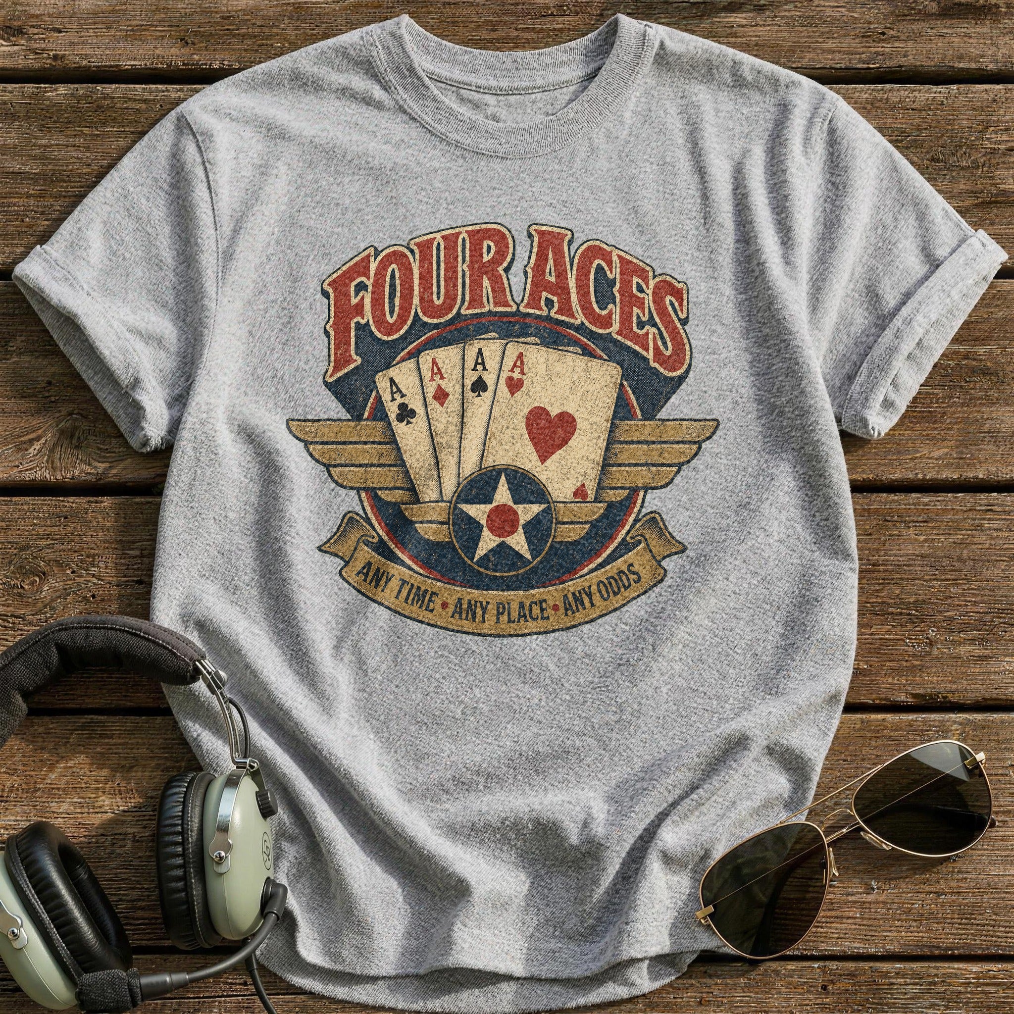 Four Aces T-Shirt - Sport Grey