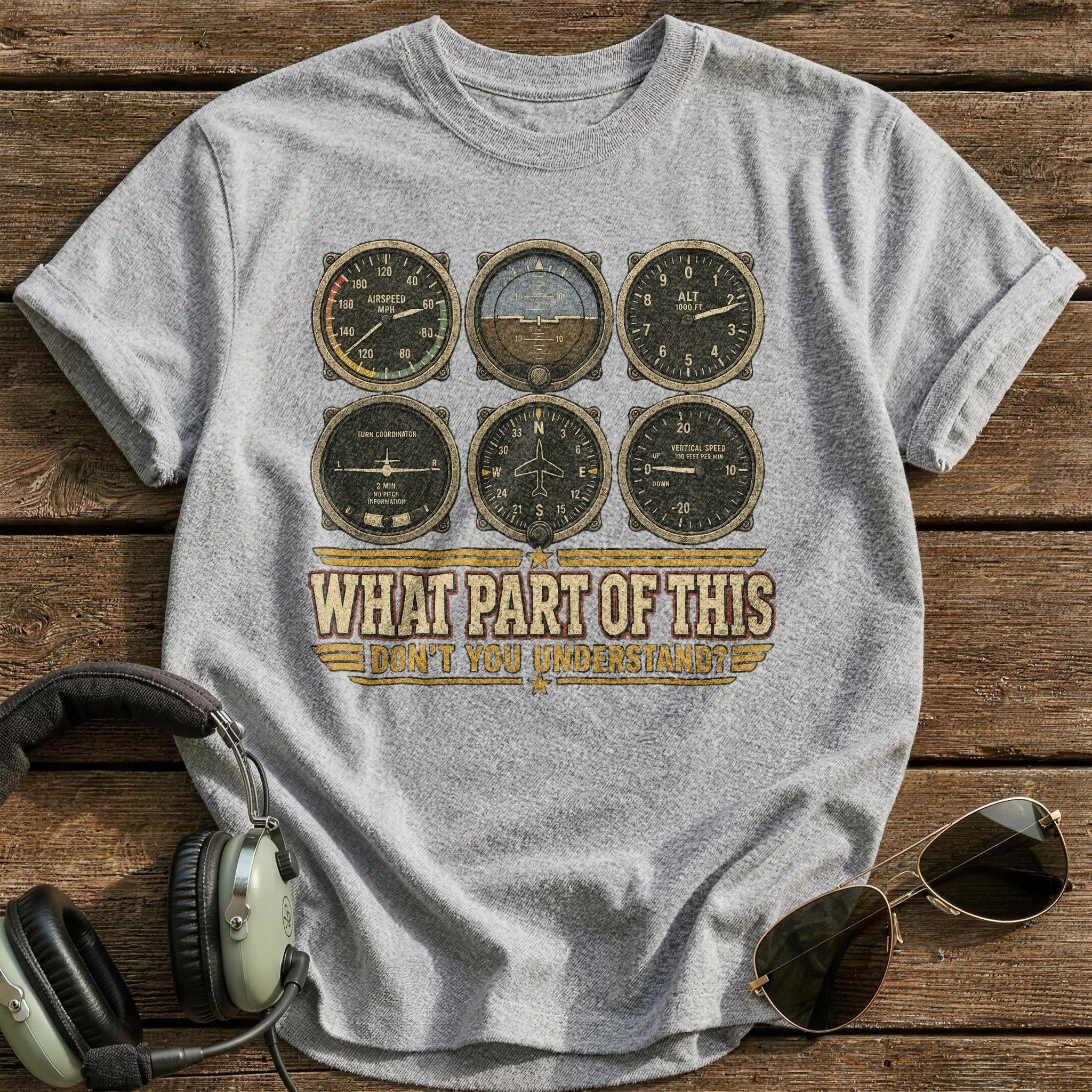 Instrument Panel Literacy T-Shirt - Sport Grey
