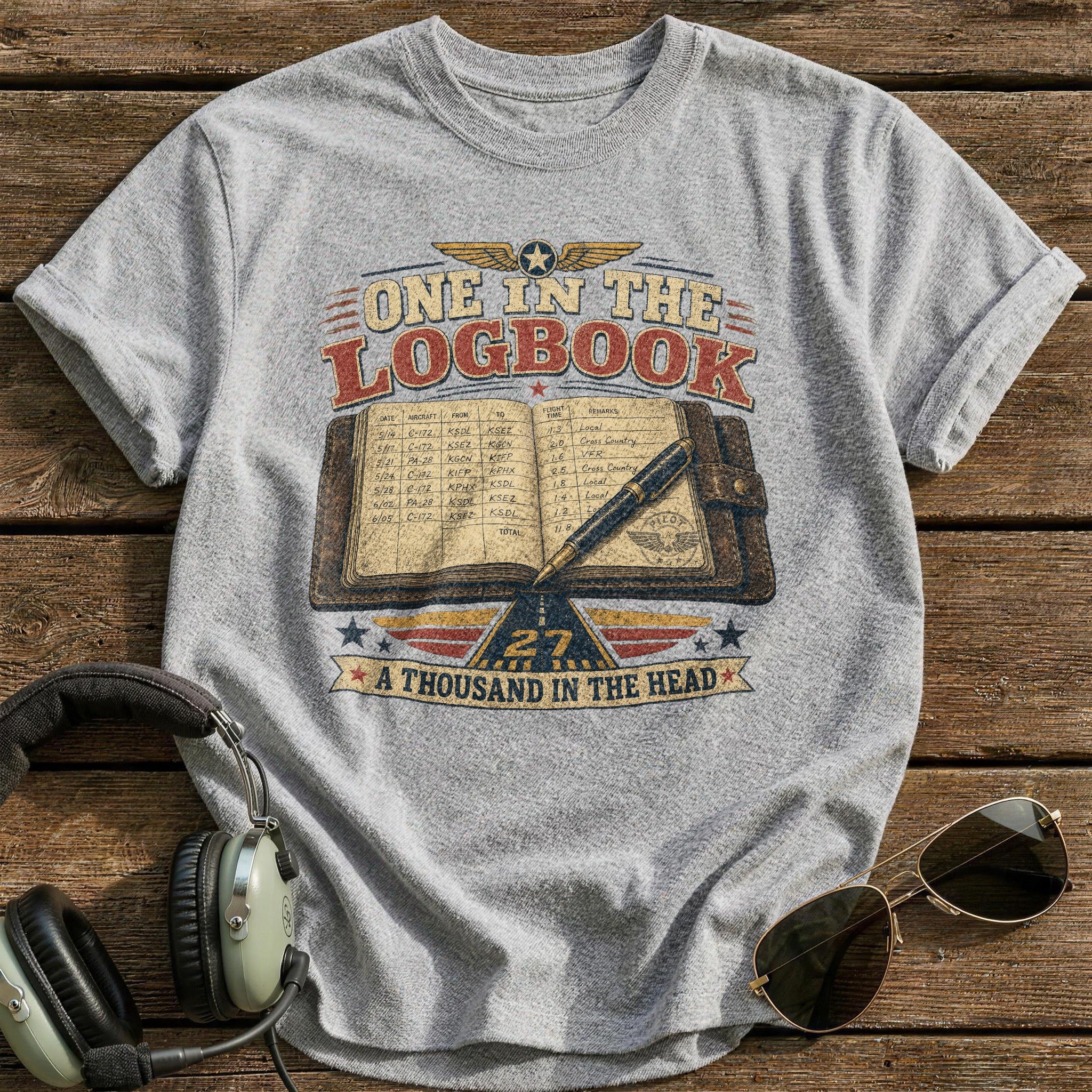 Logbook Legend T-Shirt - Sport Grey