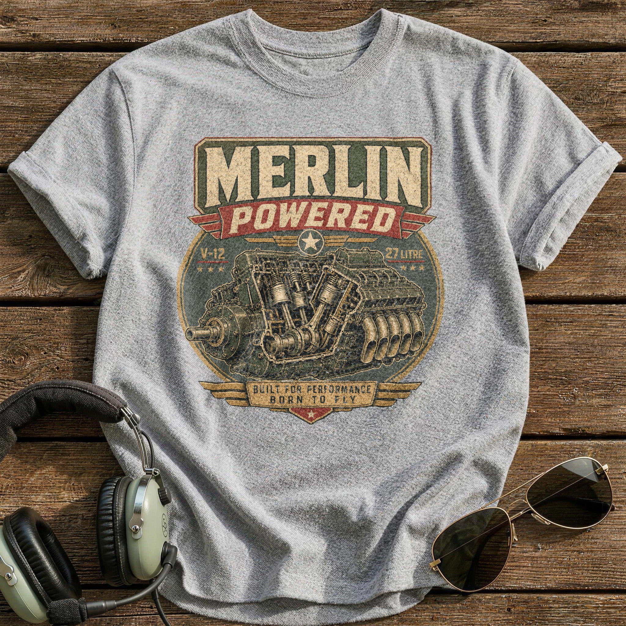 Merlin Powered T-Shirt - Sport Grey