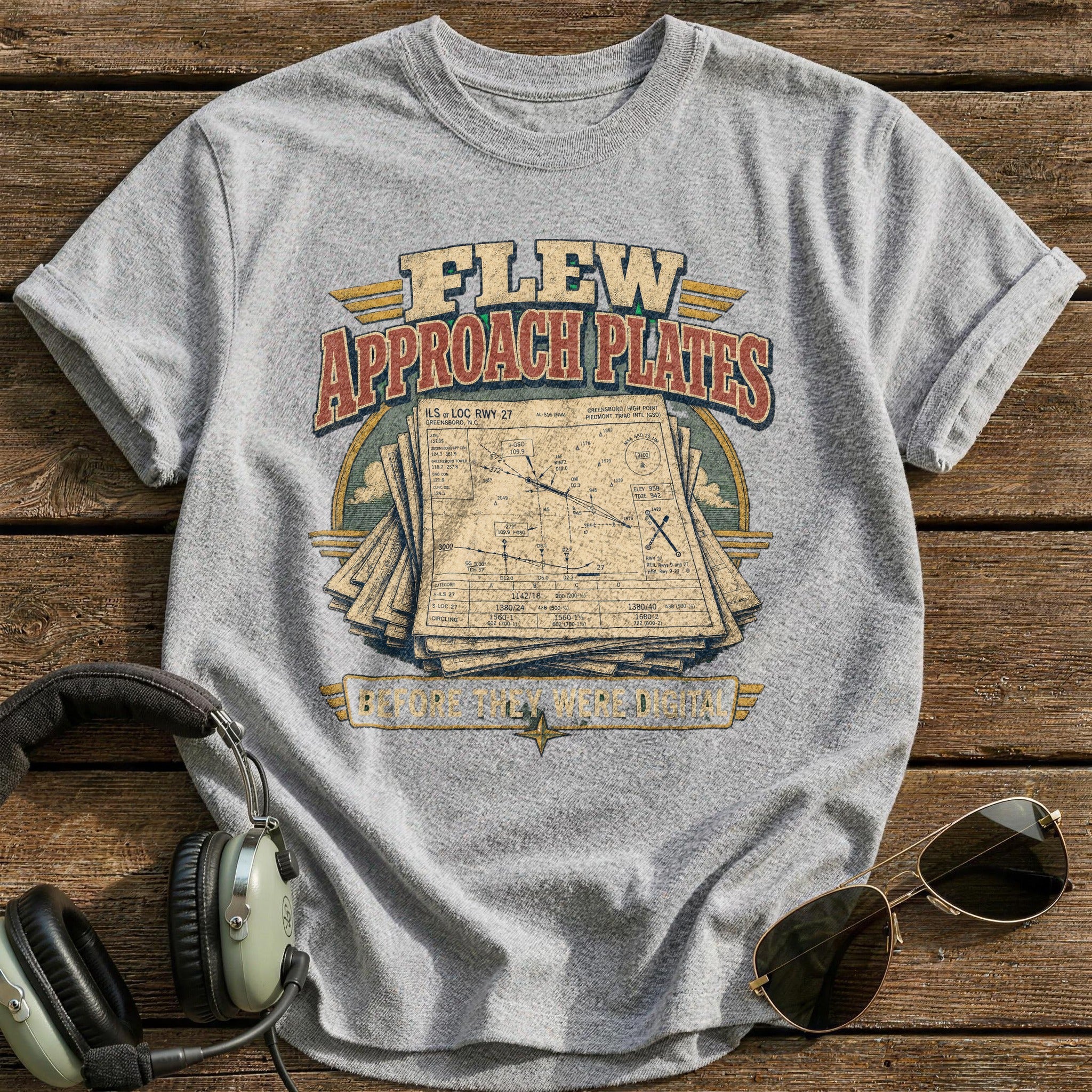 Paper Navigation T-Shirt - Sport Grey