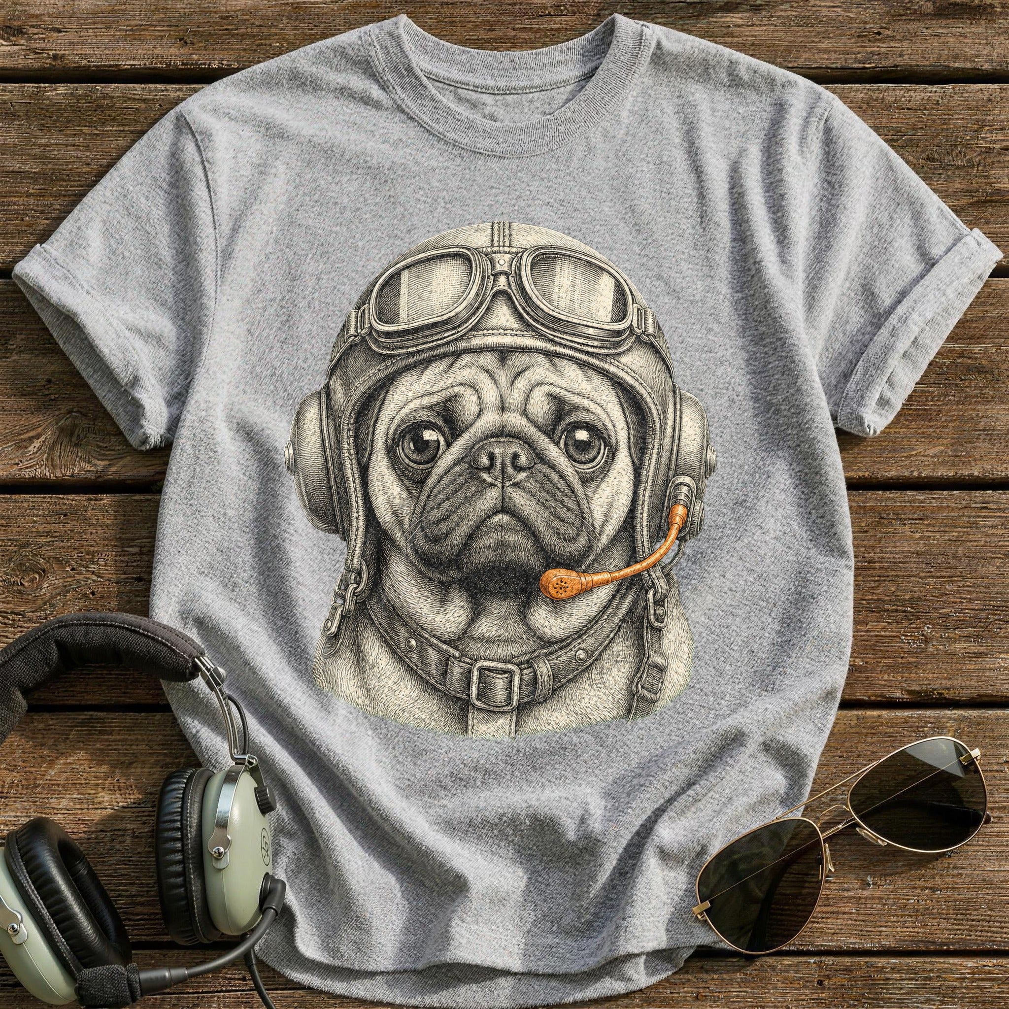 Pilot's Best Friend T-Shirt - Sport Grey