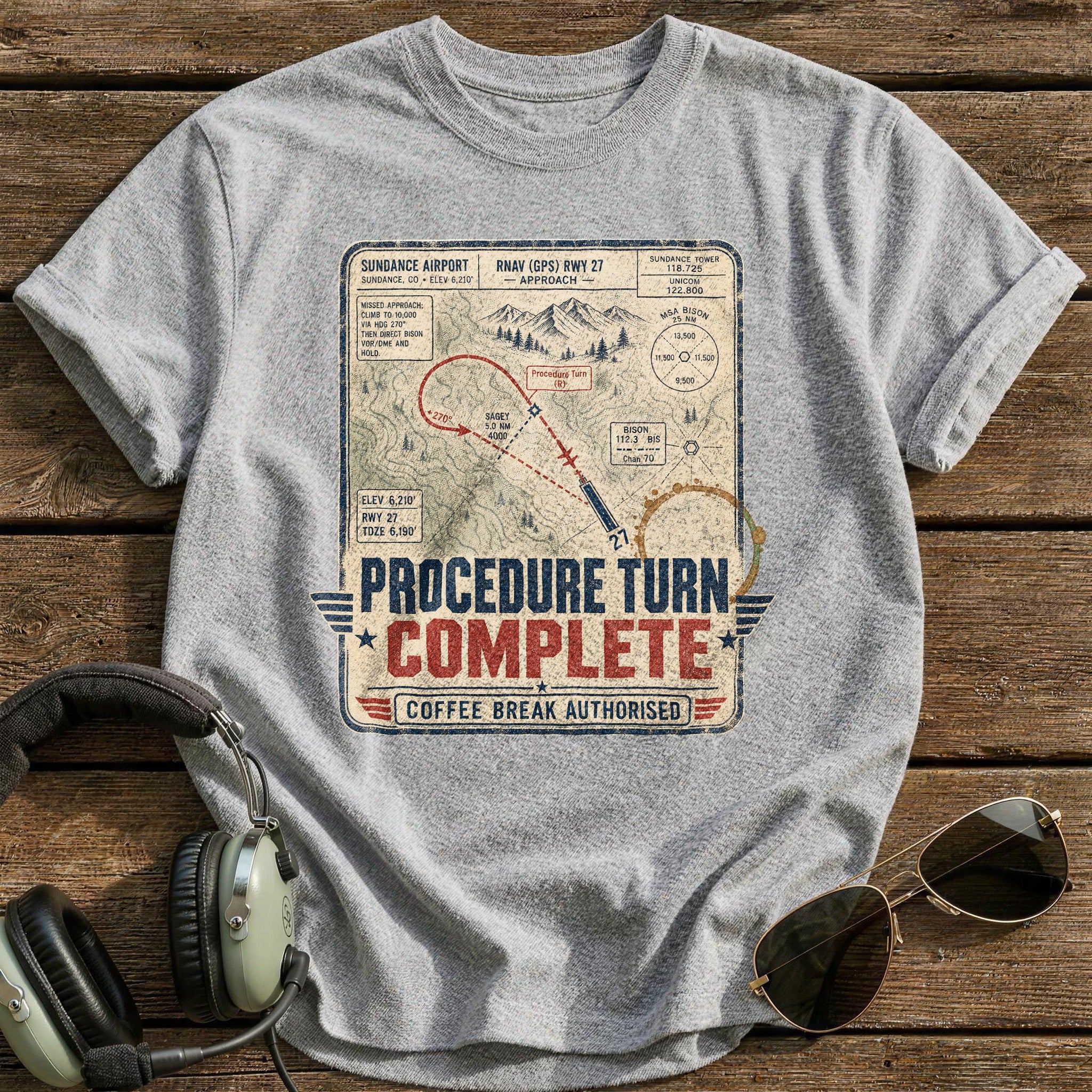Procedure Turn Complete T-Shirt - Sport Grey