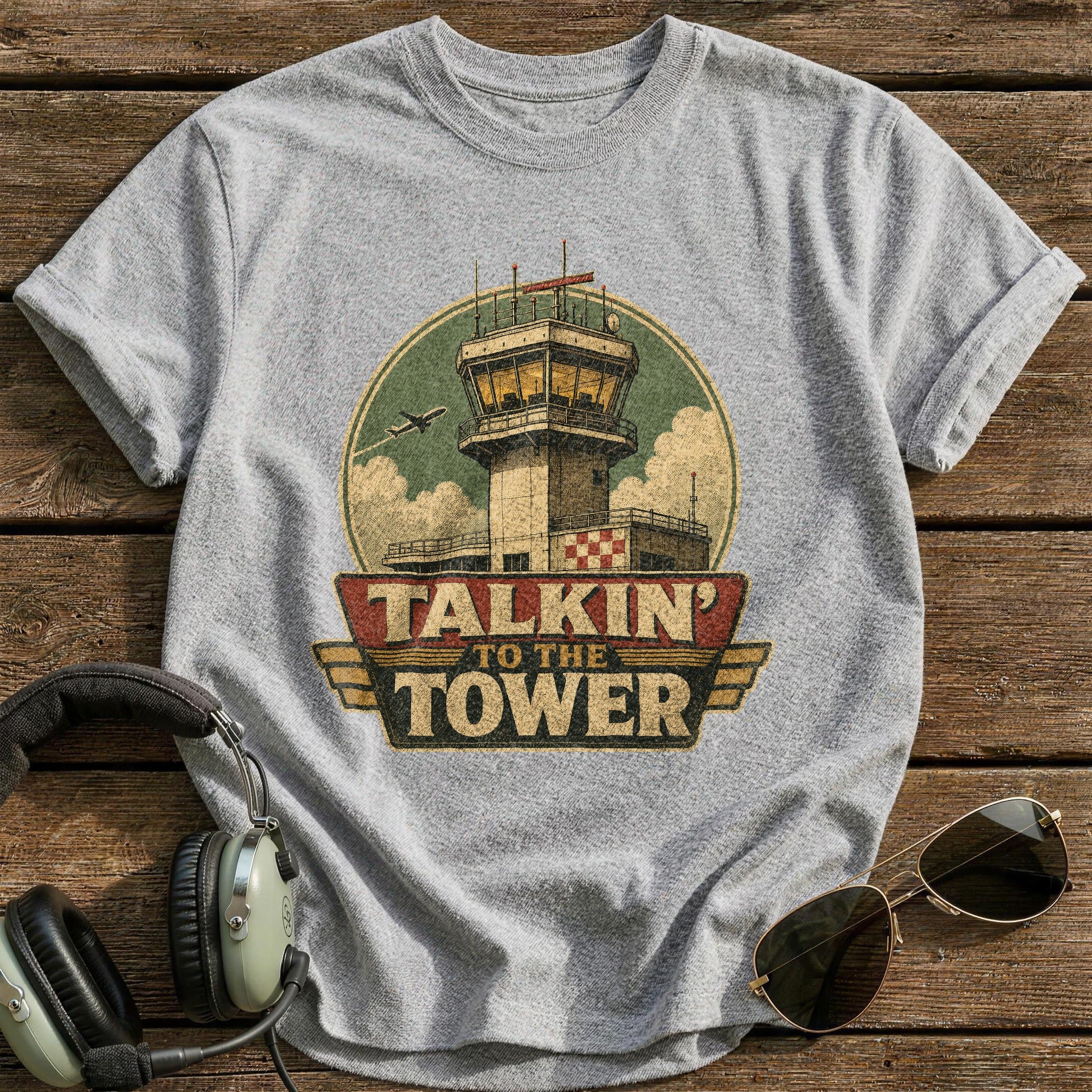 Radio Check T-Shirt - Sport Grey