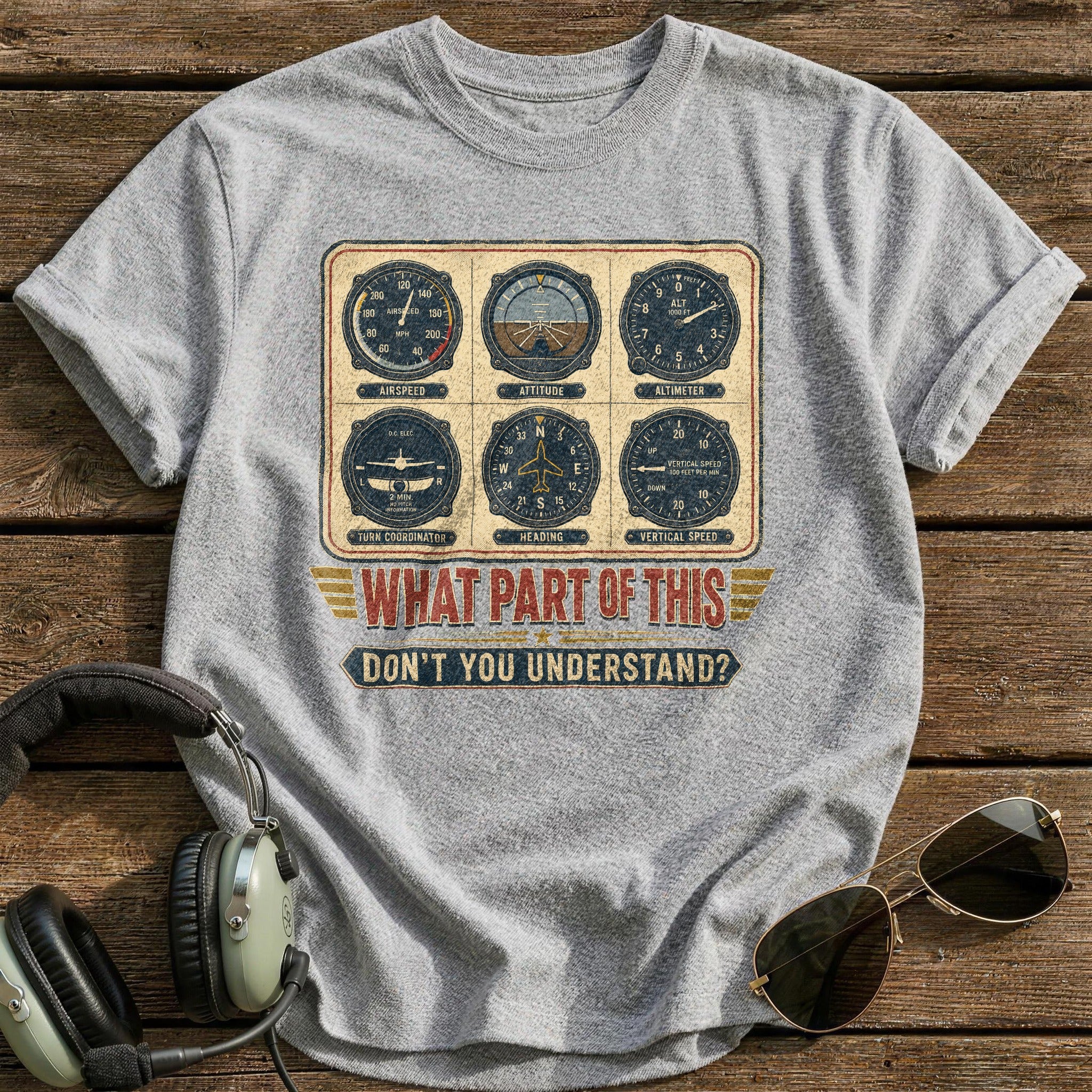 Read the Gauges T-Shirt - Sport Grey