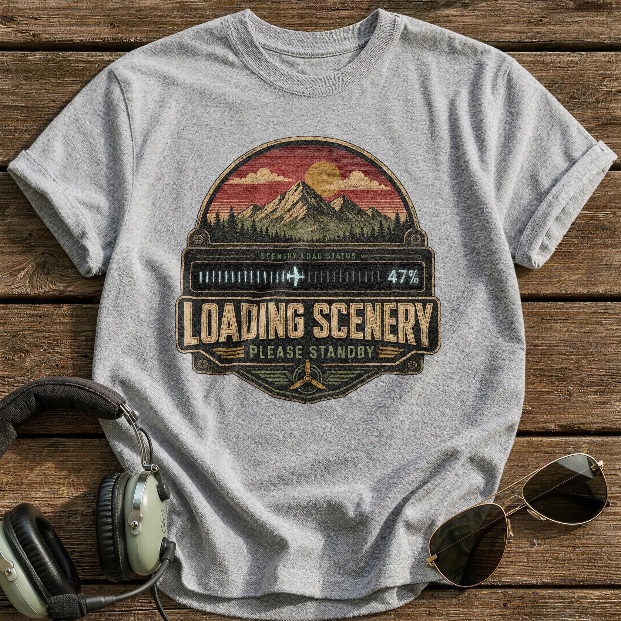 Scenery Load Status T-Shirt - Sport Grey