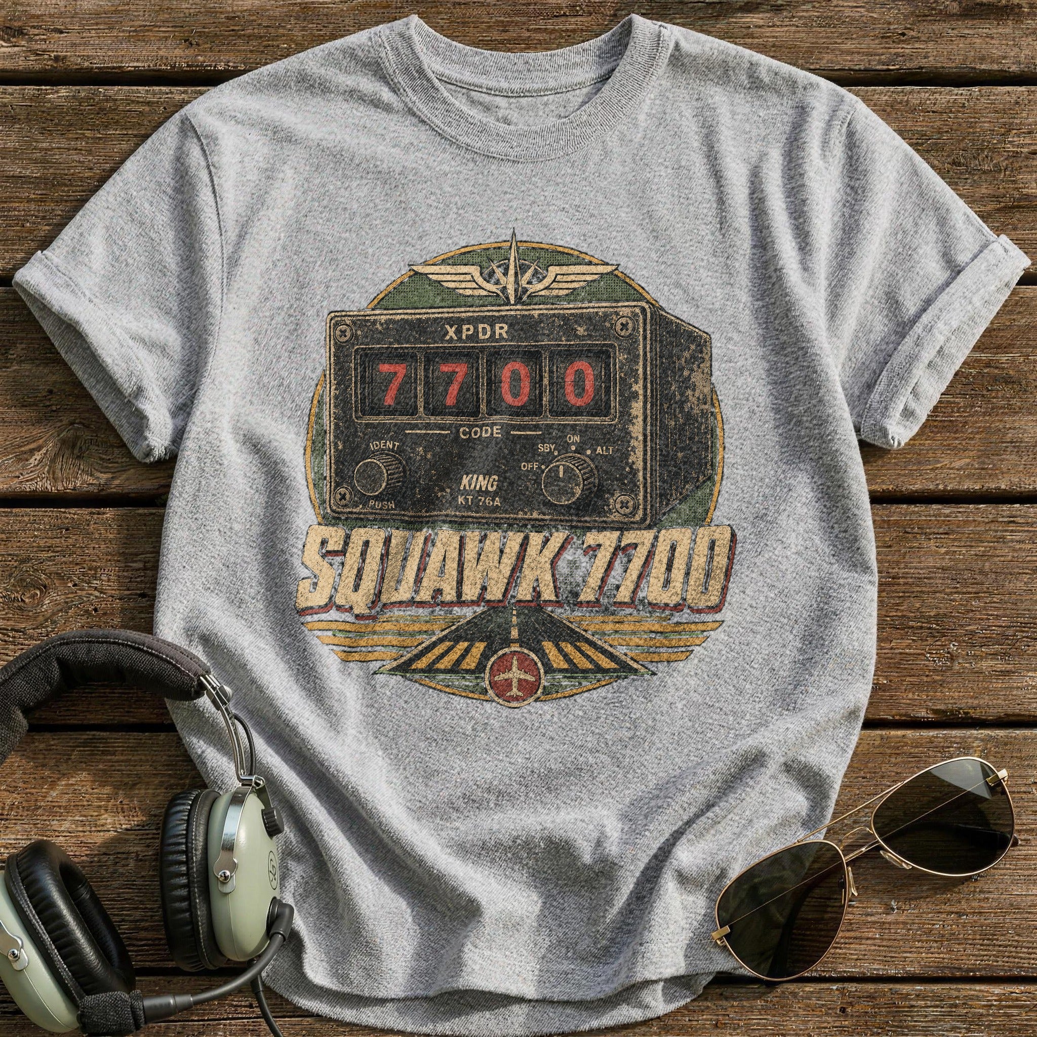 Squawk 7700 T-Shirt - Sport Grey
