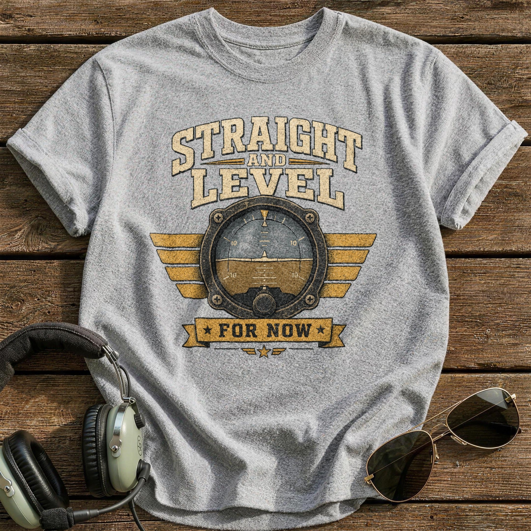 Straight & Level T-Shirt - Sport Grey