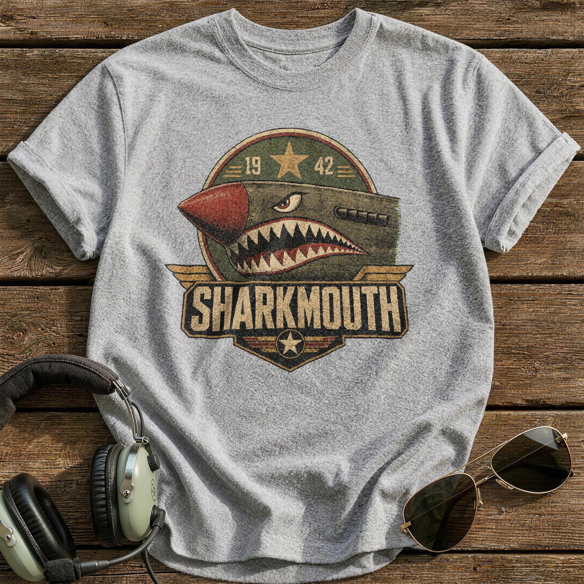 Teeth & Throttle T-Shirt - Sport Grey