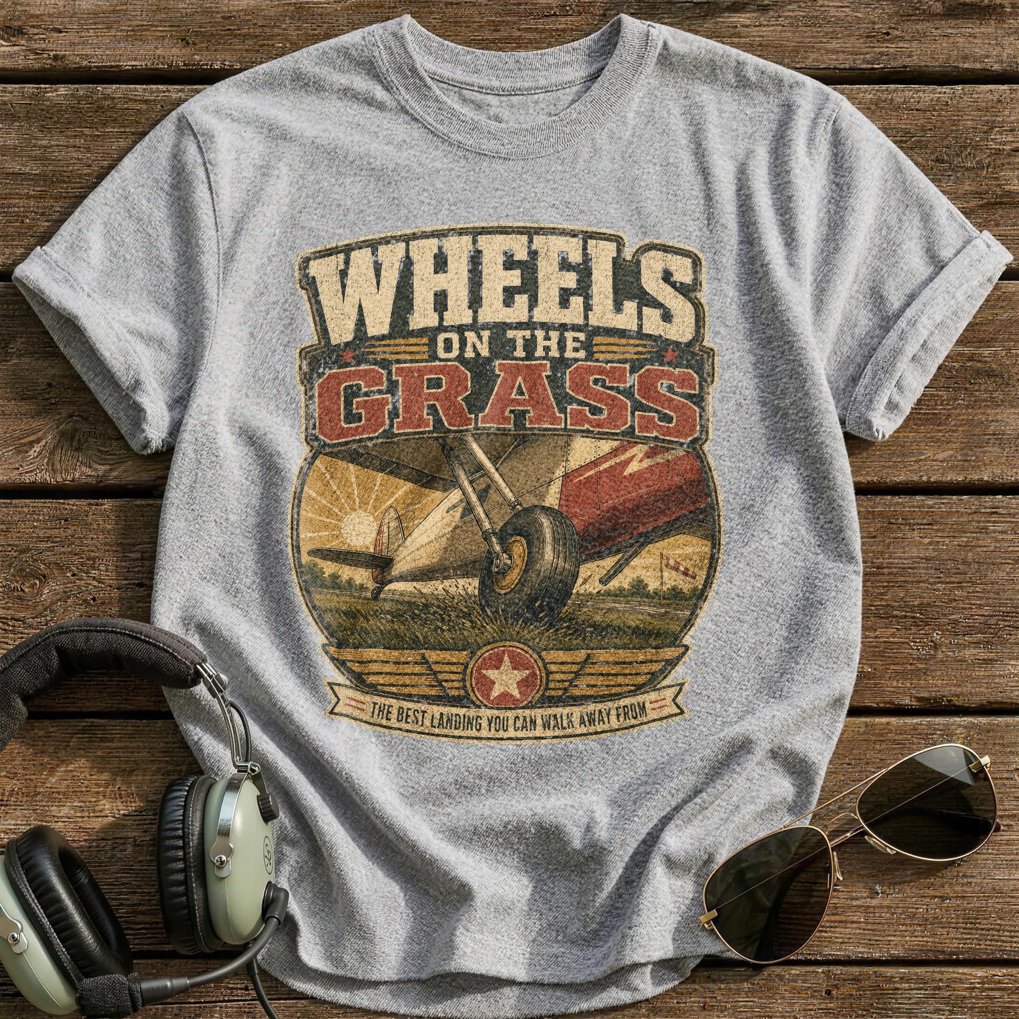 Walking Away Fine T-Shirt - Sport Grey