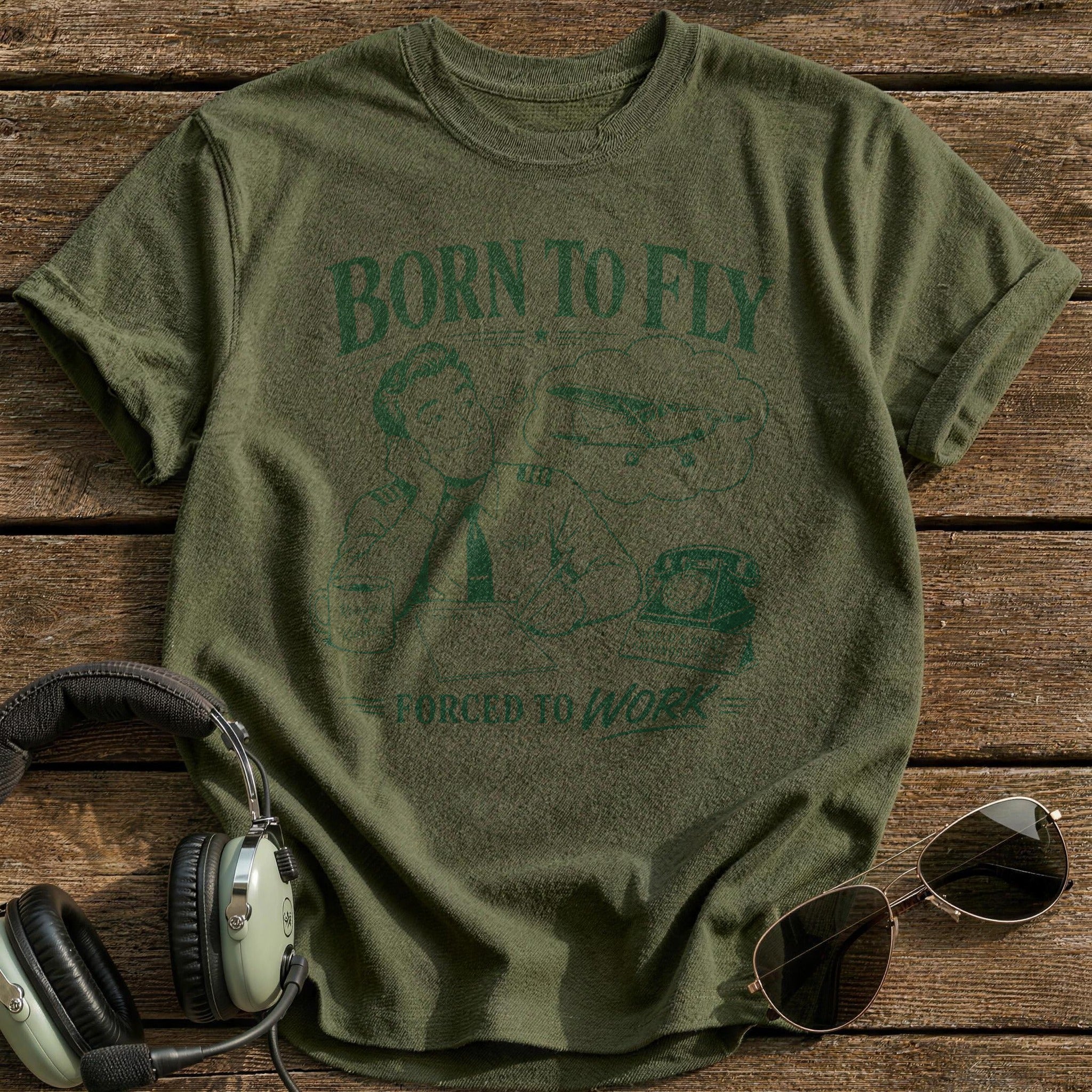 Born to Fly T-Shirt - Military Green