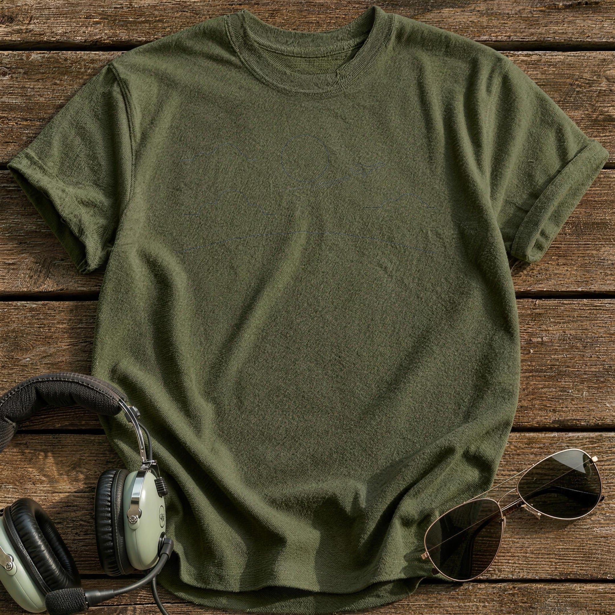 Climbing Out T-Shirt - Military Green