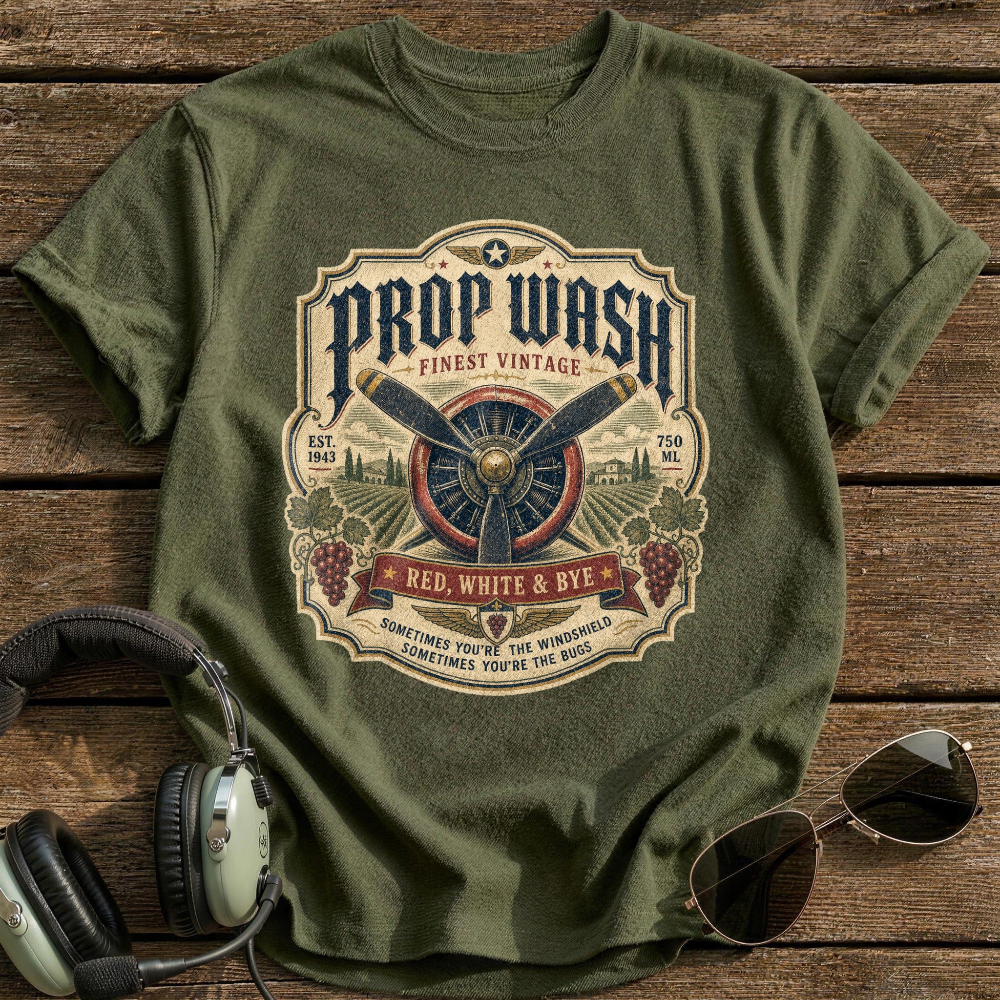 Prop Wash T-Shirt - Military Green