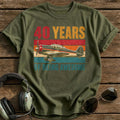 40 Being Awesome T-Shirt - Military Green