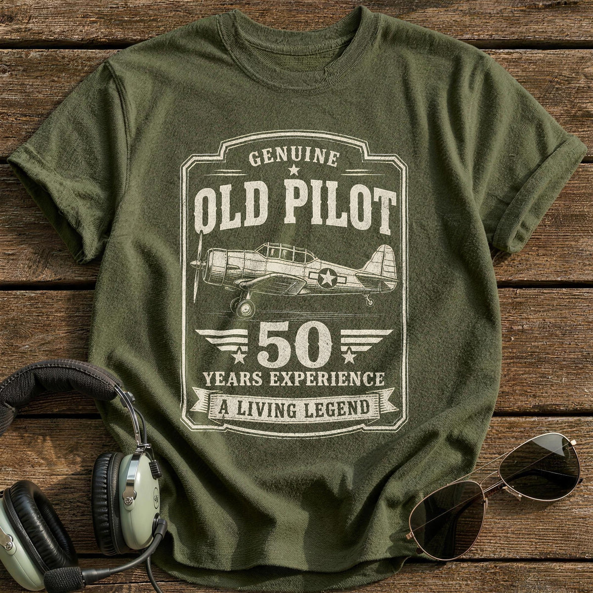 50 Living Legend T-Shirt - Military Green