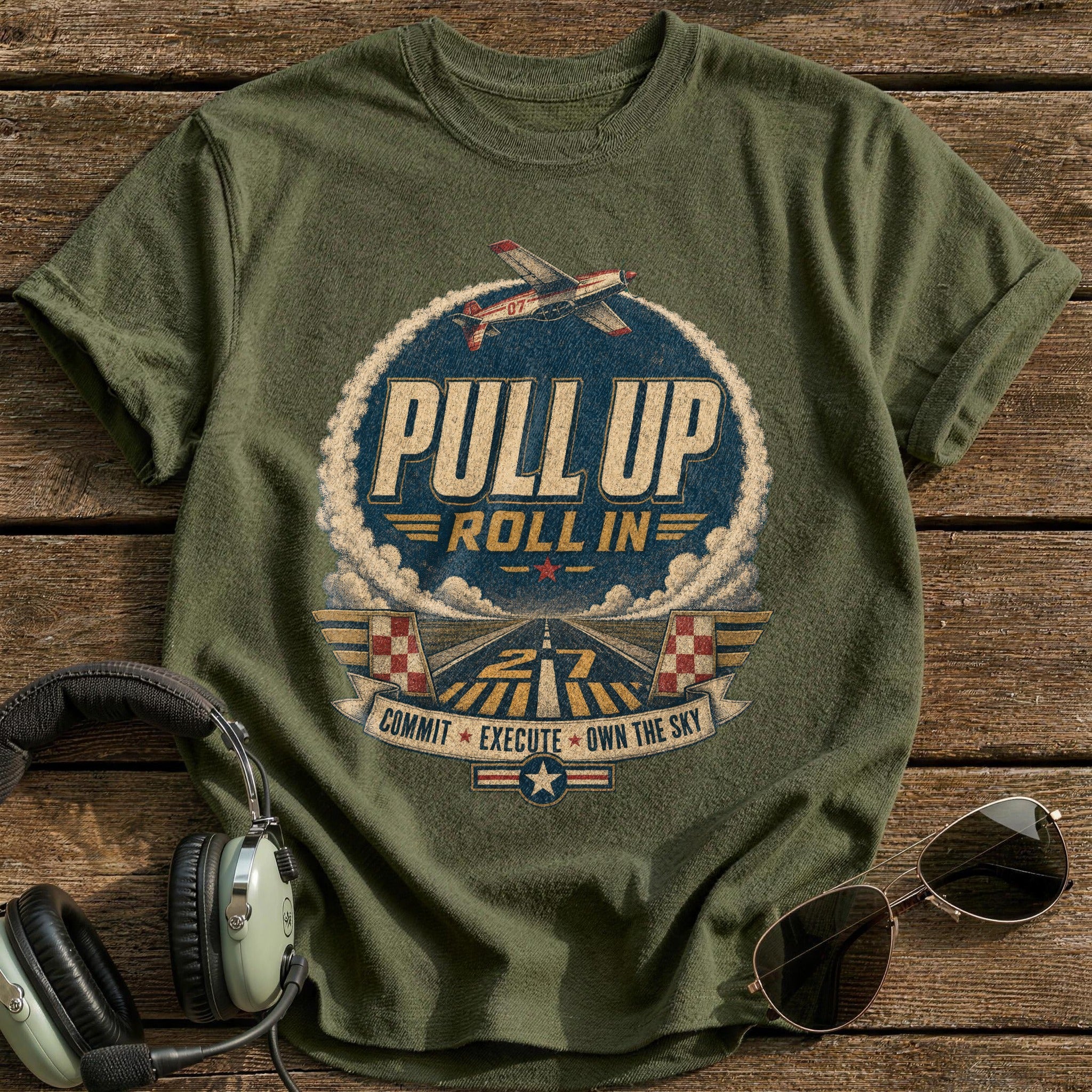 Pull Up T-Shirt - Military Green