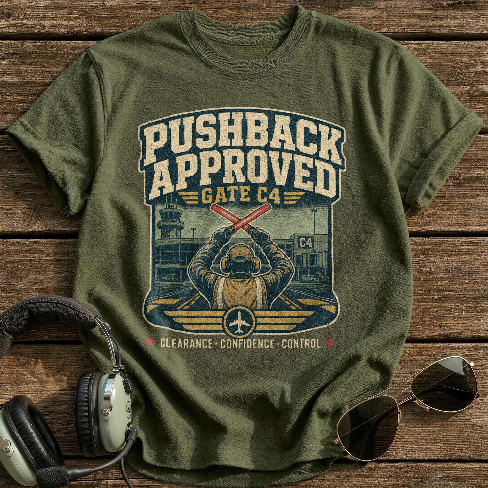 Pushback Approved T-Shirt - Military Green