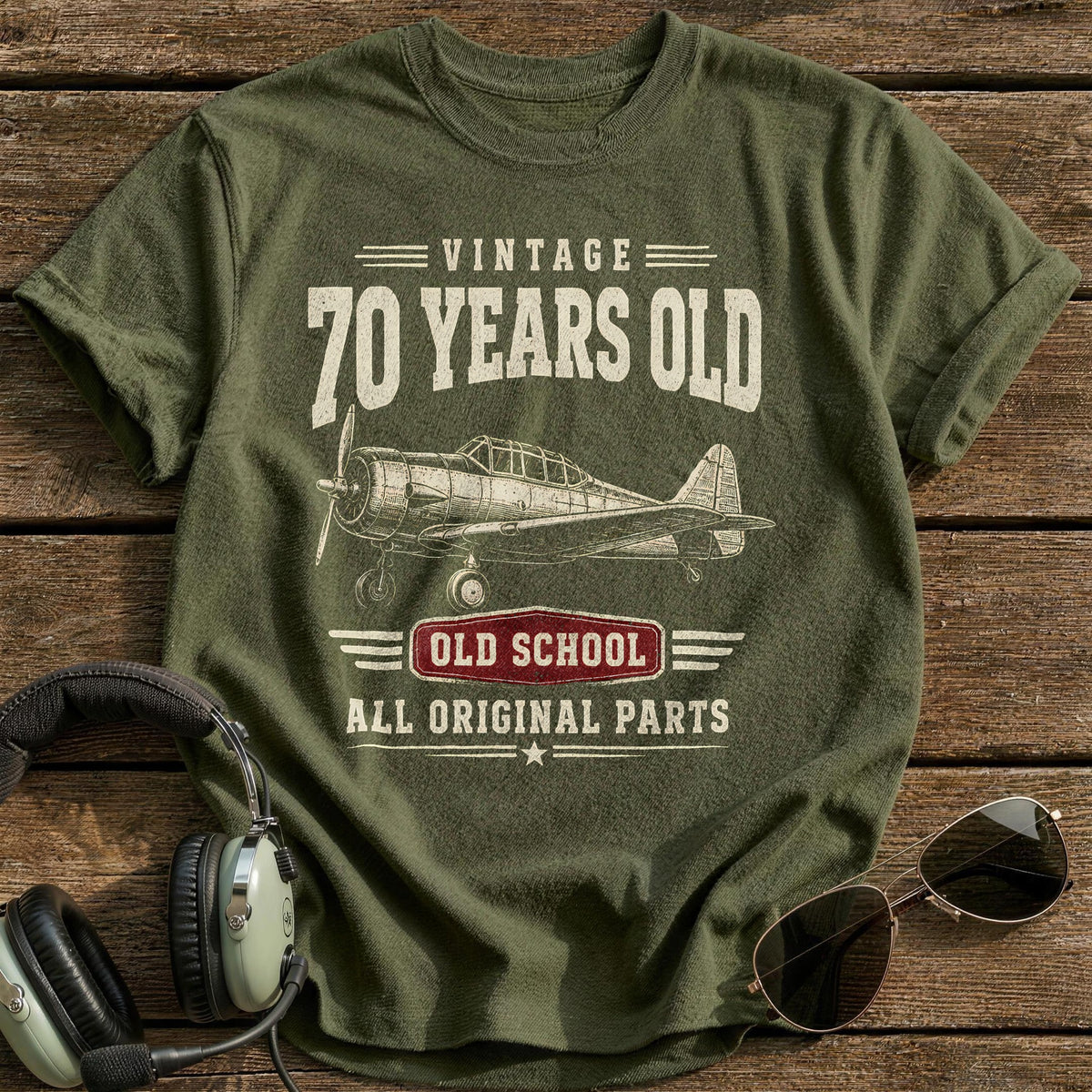 70 Original Parts T-Shirt - Military Green