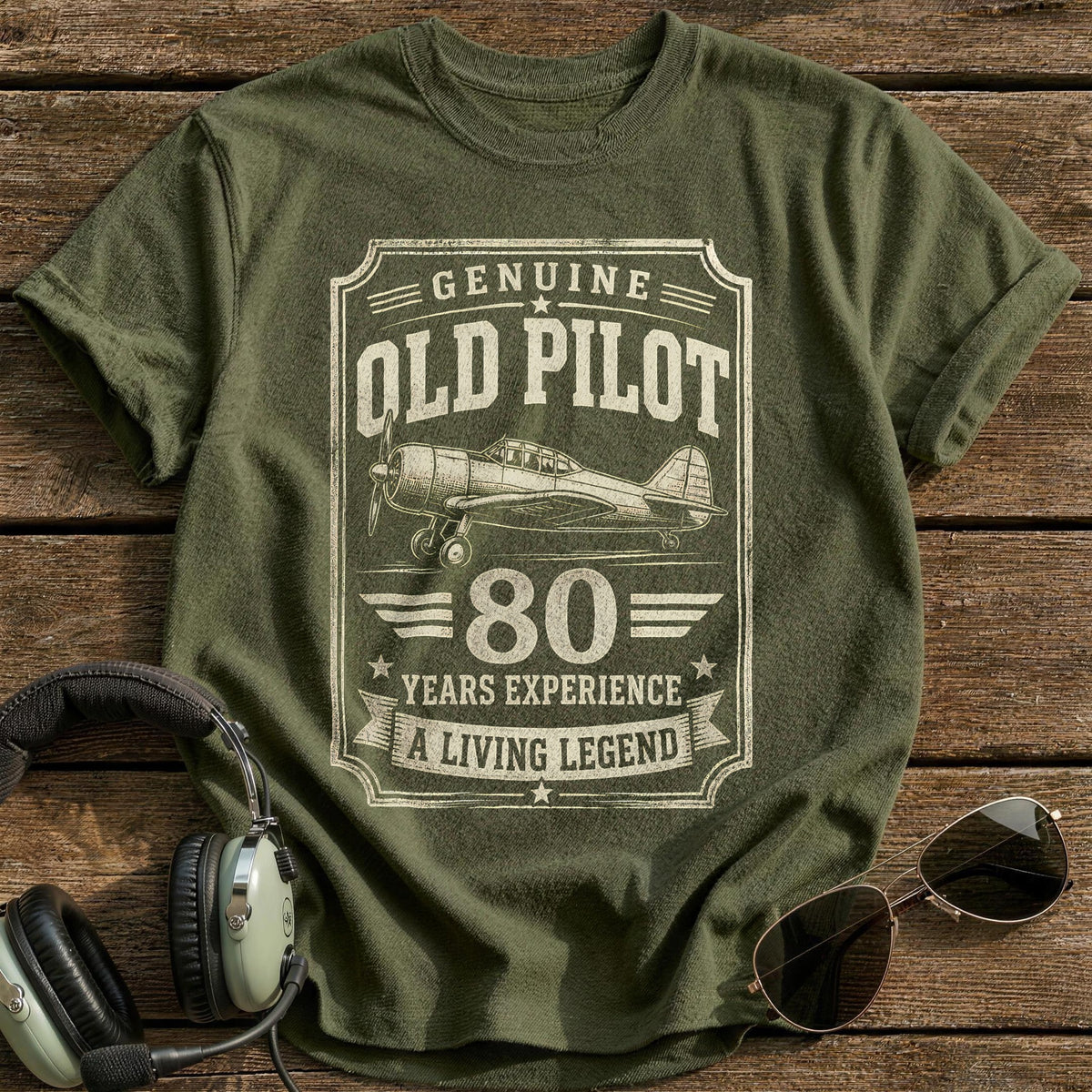 80 Living Legend T-Shirt - Military Green