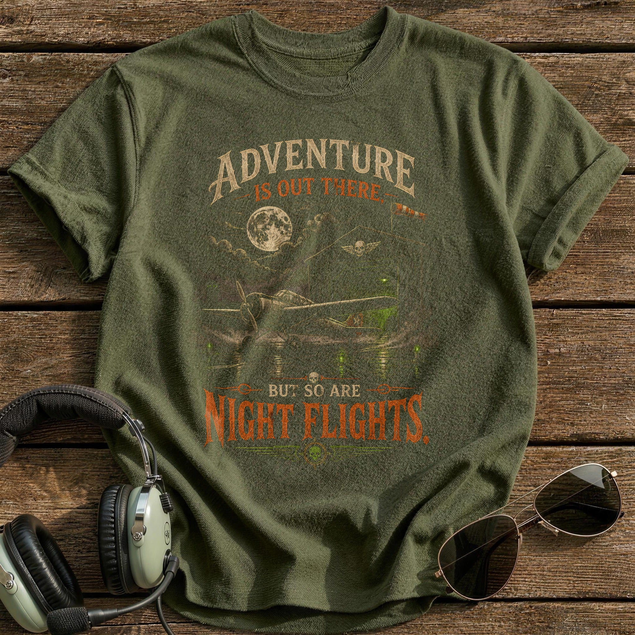 Adventure Night Flights 49 - Military Green
